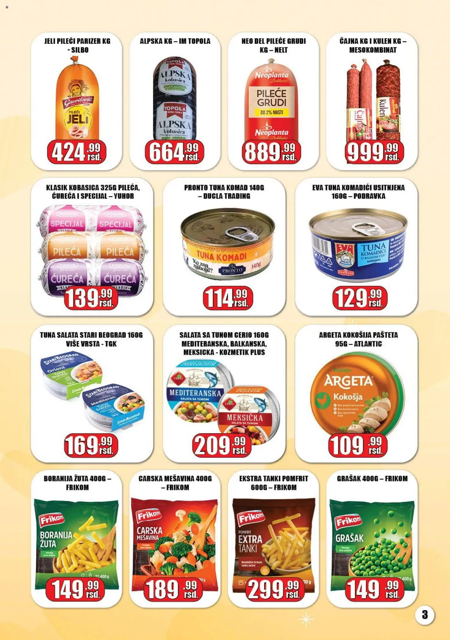 Gala MARKET katalog - važi od 05.03.2026 | Strana: 3 | Proizvode: Boranija, Salata, Pronto, Pašteta