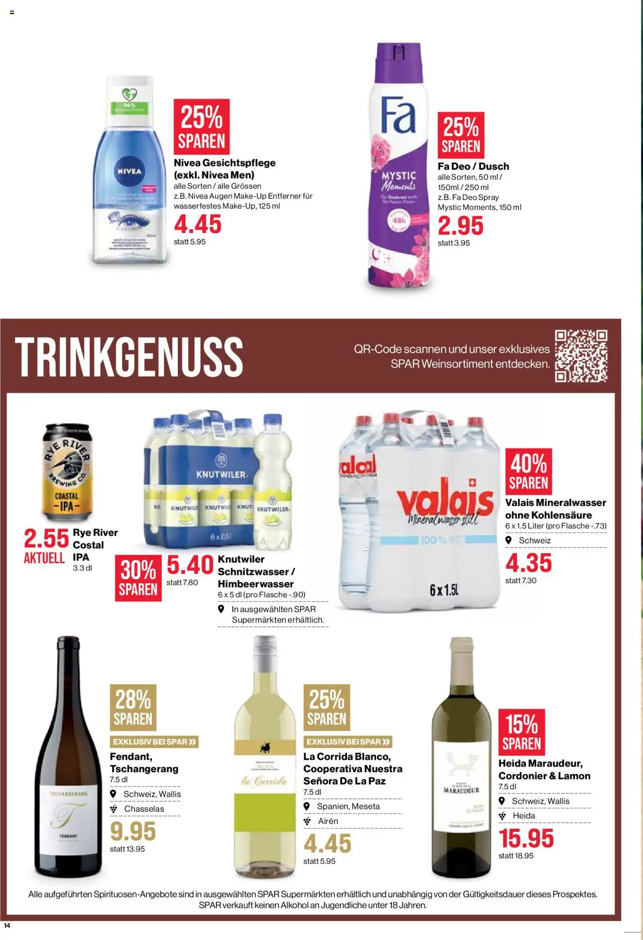 SPAR Aktionen ab 07.08.2025 | Seite: 14 | Produkte: Mineralwasser