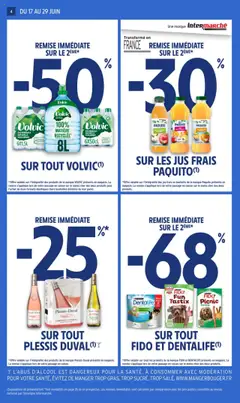  | Page: 4 | Produits: Volvic eau minerale naturelle, Eau minérale naturelle, Fromage, Jus