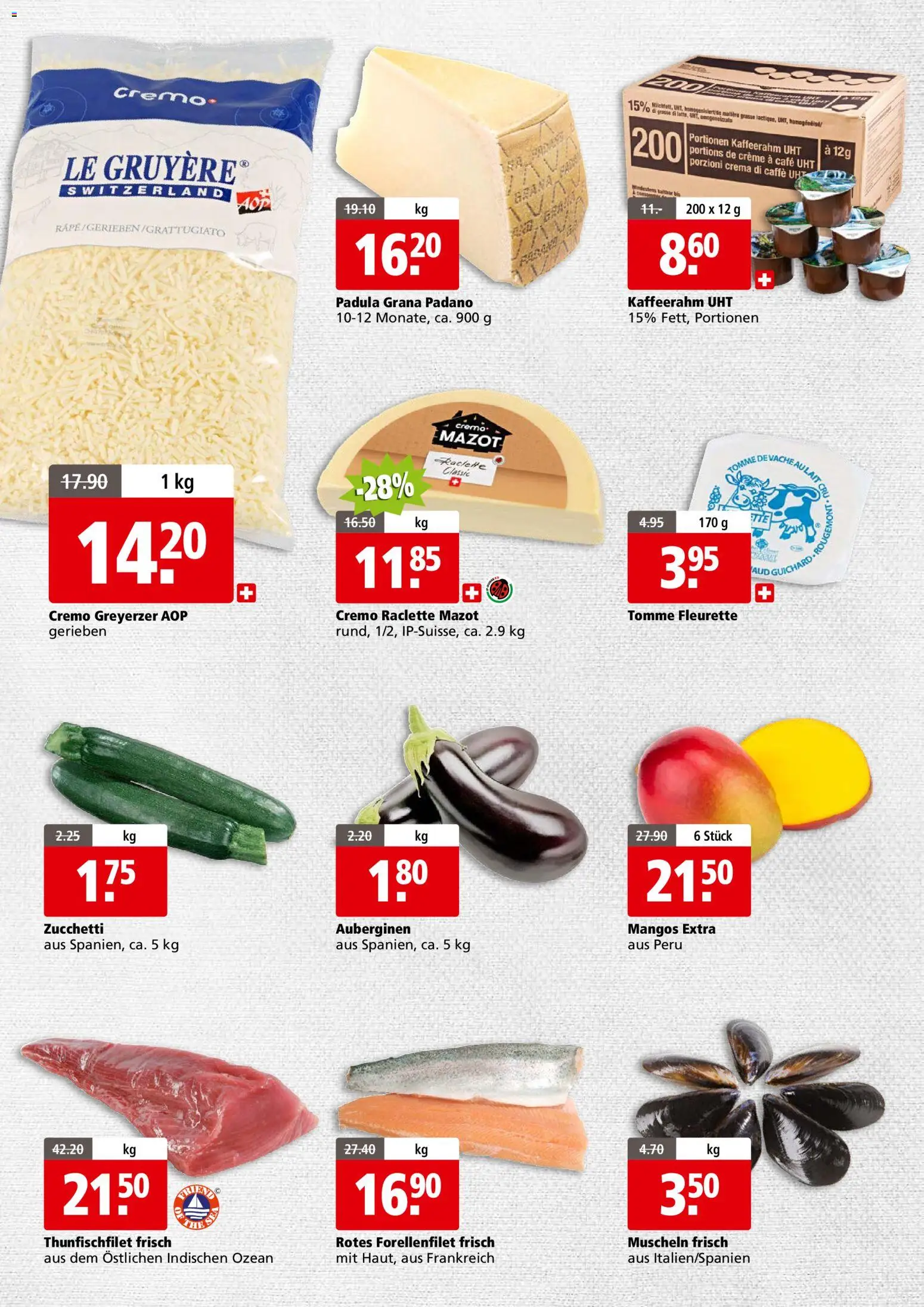 Aligro aktionen Business Chavannes, Matran, Genf, Sitten – gültig ab 02.03.2026 | Seite: 2 | Produkte: Raclette, Creme