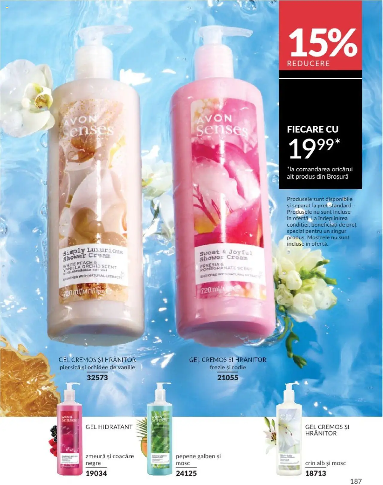 Catalog Avon - 06 2025 – valabil de la 01.06.2025 | Pagină: 187 | Produse: Piersică, Pepene Galben, Zmeură, Orhidee