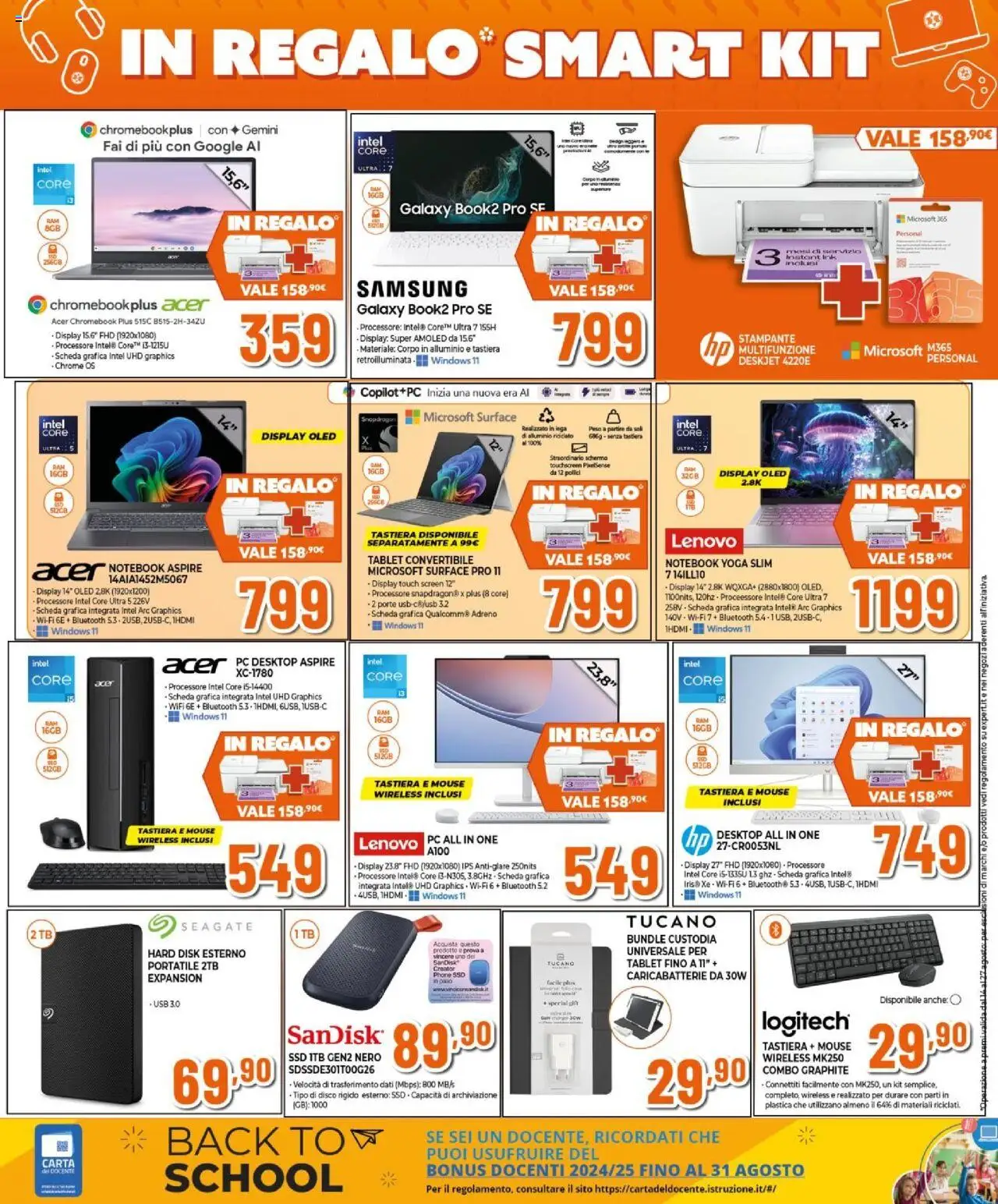 Volantino Expert del 14.08.2025 | Pagina: 3 | Prodotti: Tablet, Stampante, Mouse, Disco