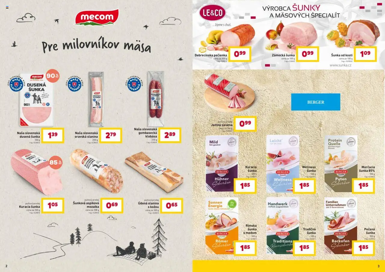 Nové Billa akcie – leták je platný od 01.10.2025 | Strana: 2 | Produkty: Saláma, Slanina, Klobása, Protein