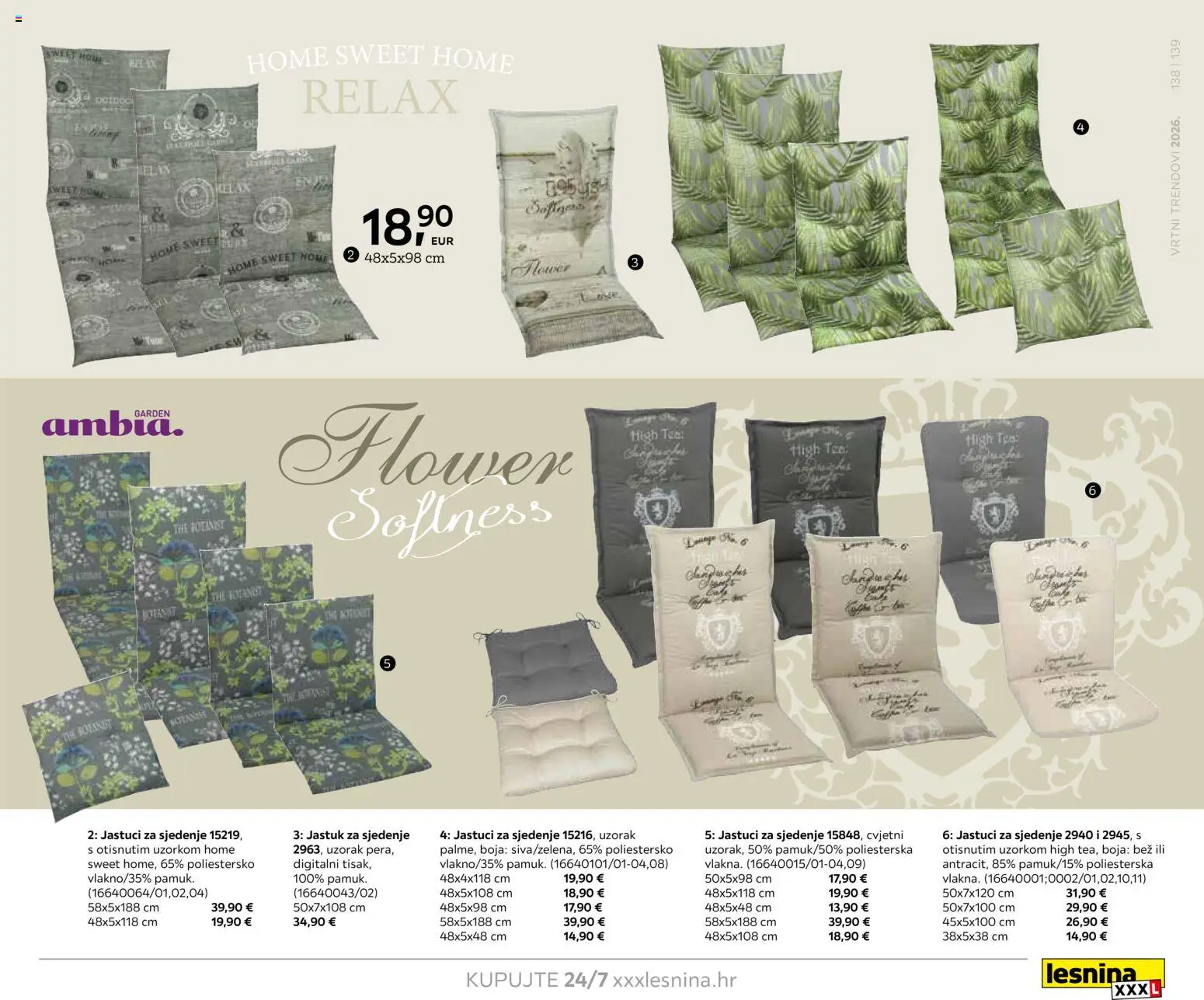 Lesnina katalog | vrijedi od 06.02.2026 | Stranica: 139 | Proizvodi: Jastuk