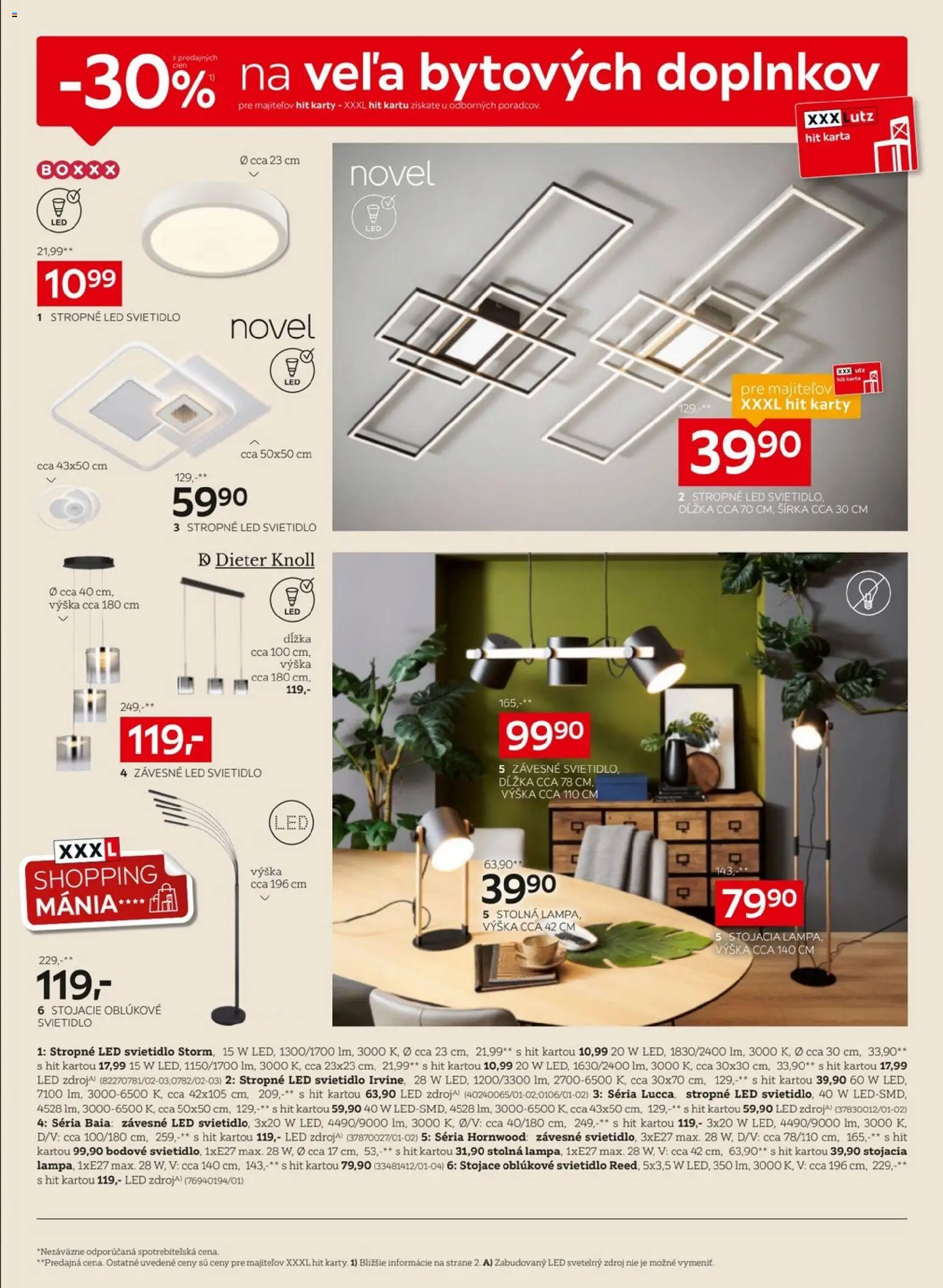 Nové XXXLutz akcie – leták je platný od 20.04.2026 | Strana: 12 | Produkty: Lampa, Závesné svietidlo, Svietidlo