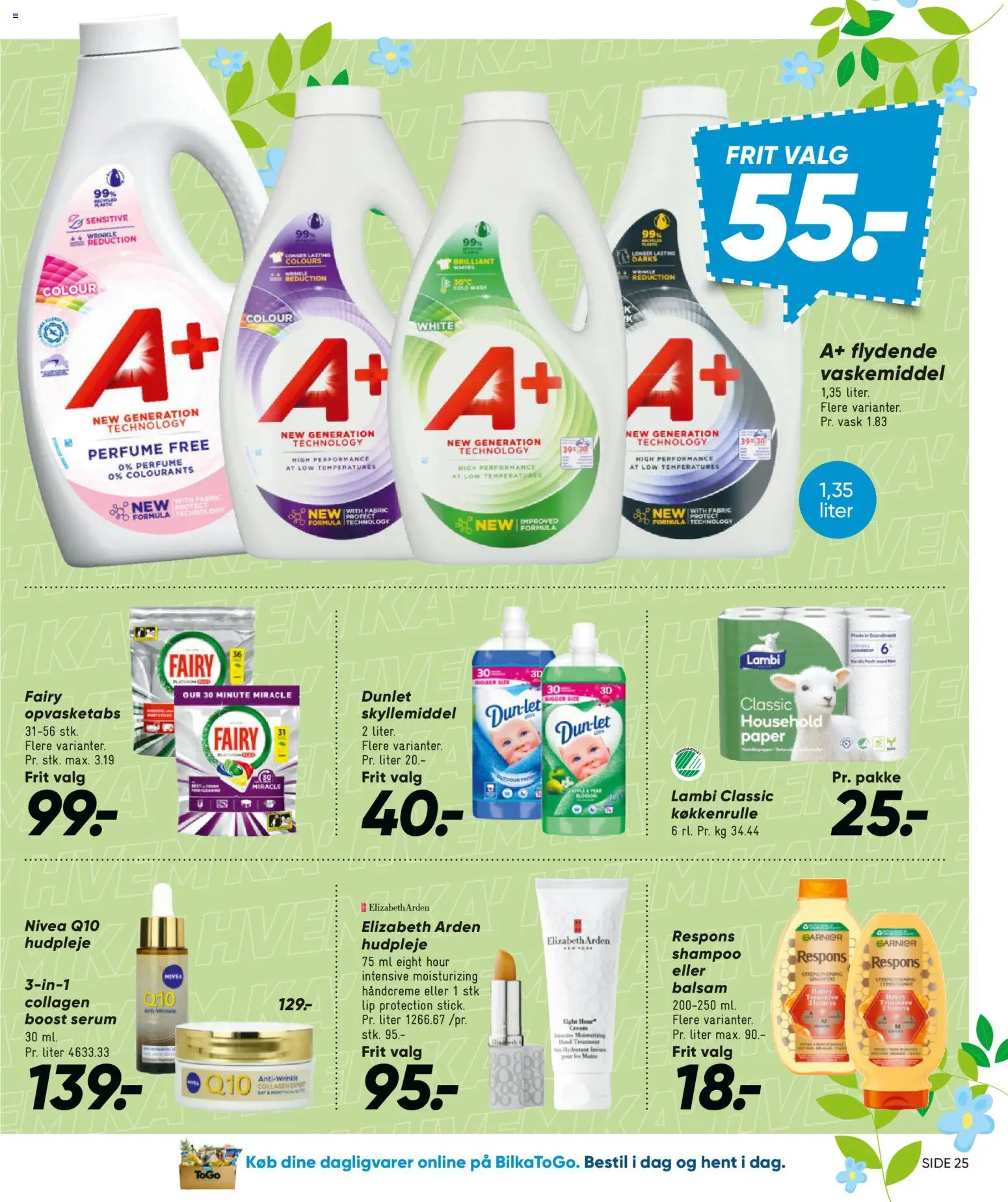 Bilka tilbudsavis – gyldig fra 04.04.2026 | Side: 33 | Produkter: Shampoo, Balsam, Håndcreme, Skyllemiddel