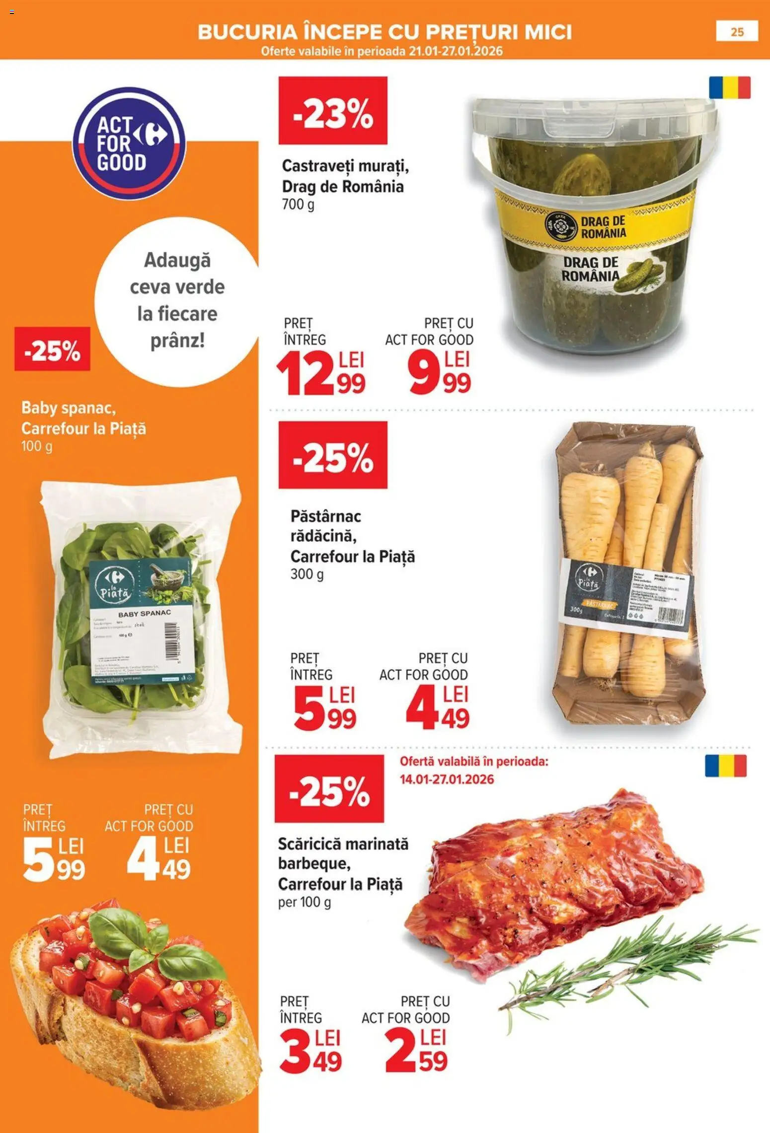 Noul catalog Carrefour – valabil de la 21.01.2026 | Pagină: 25 | Produse: Press Kemik, Mici, Castraveți