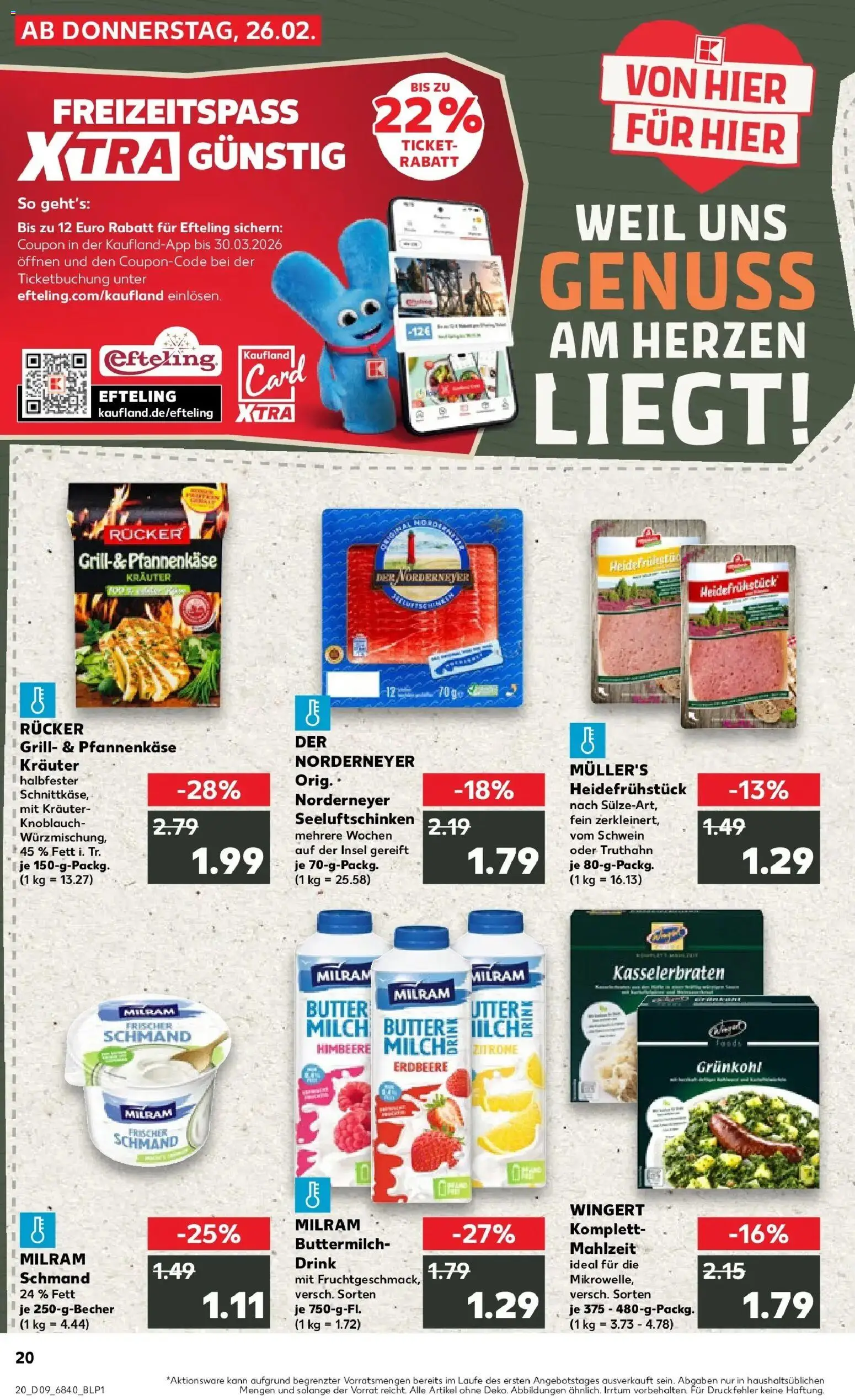 Kaufland prospekt Stadthagen	 – gültig ab 26.02.2026 | Seite: 20 | Produkte: Grill, Butter, Knoblauch, Himbeere