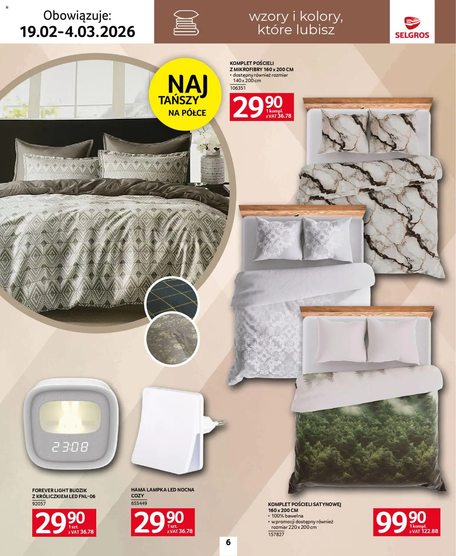 Selgros cash&carry - Katalog Home&Deco od 19.02.2026 | Strona: 6 | Produkty: Budzik
