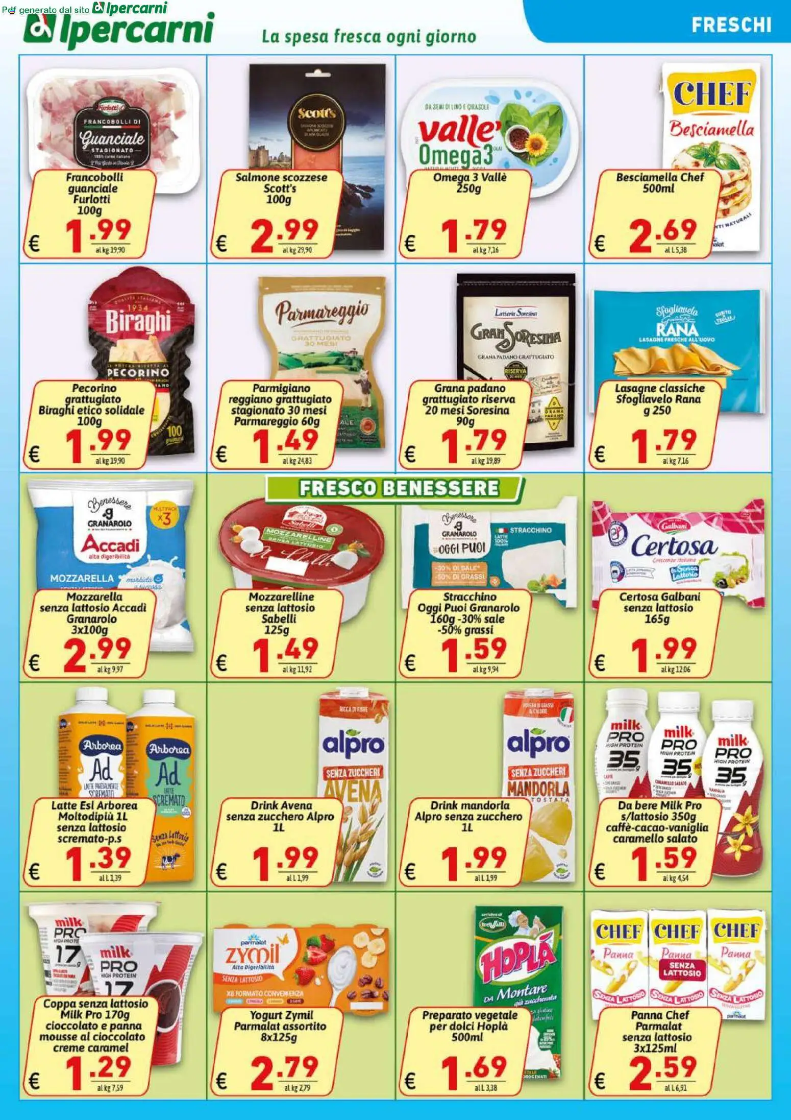 Volantino Ipercarni del 13.02.2026 | Pagina: 13 | Prodotti: Panna, Sale, Mozzarella, Parmigiano