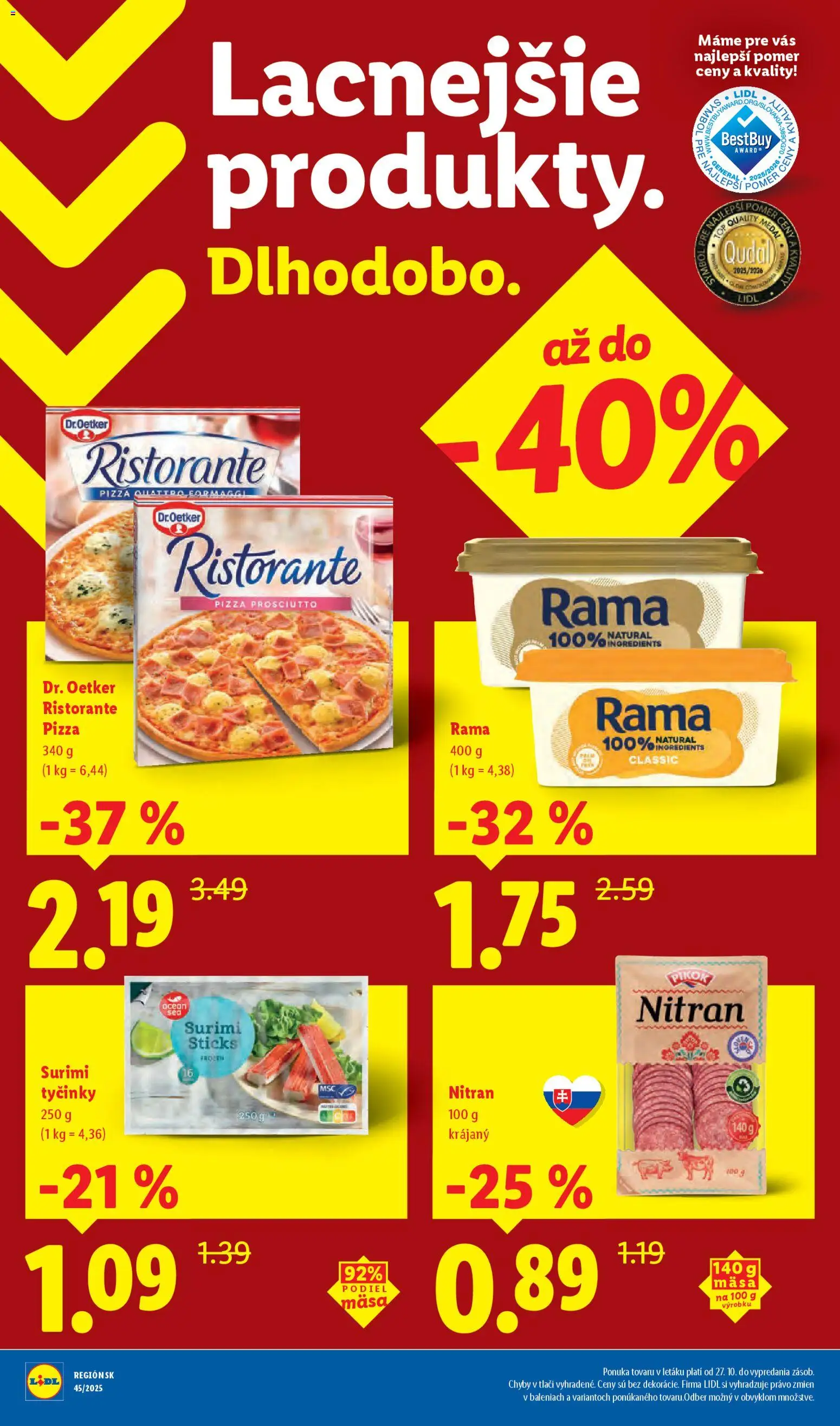 Nové Lidl akcie – leták je platný od 13.11.2025 | Strana: 6 | Produkty: Pizza, Rama