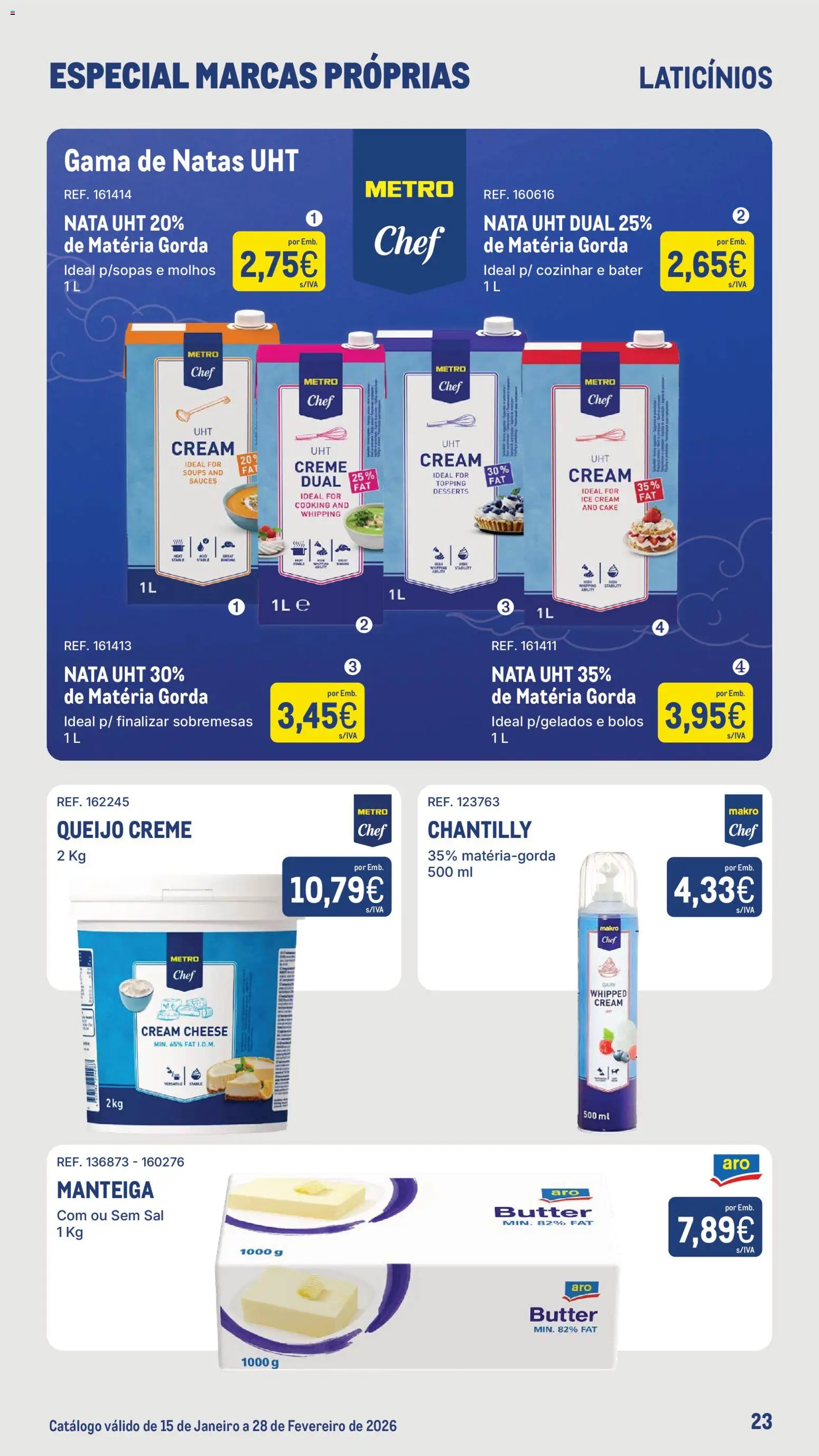 Makro Especial Marcas Próprias  │ válido de 15.01.2026 | Página: 23 | Produtos: Queijo creme, Sal, Queijo, Creme