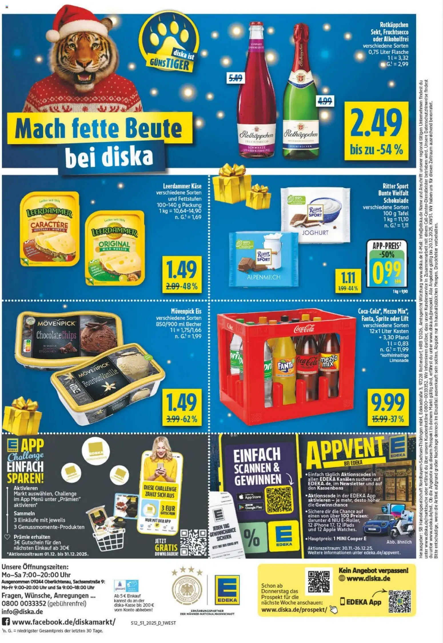 Diska - Diska Angebote Bayern KW51 – gültig ab 15.12.2025 | Seite: 12 | Produkte: Coca cola, Joghurt, Iphone, Uhr