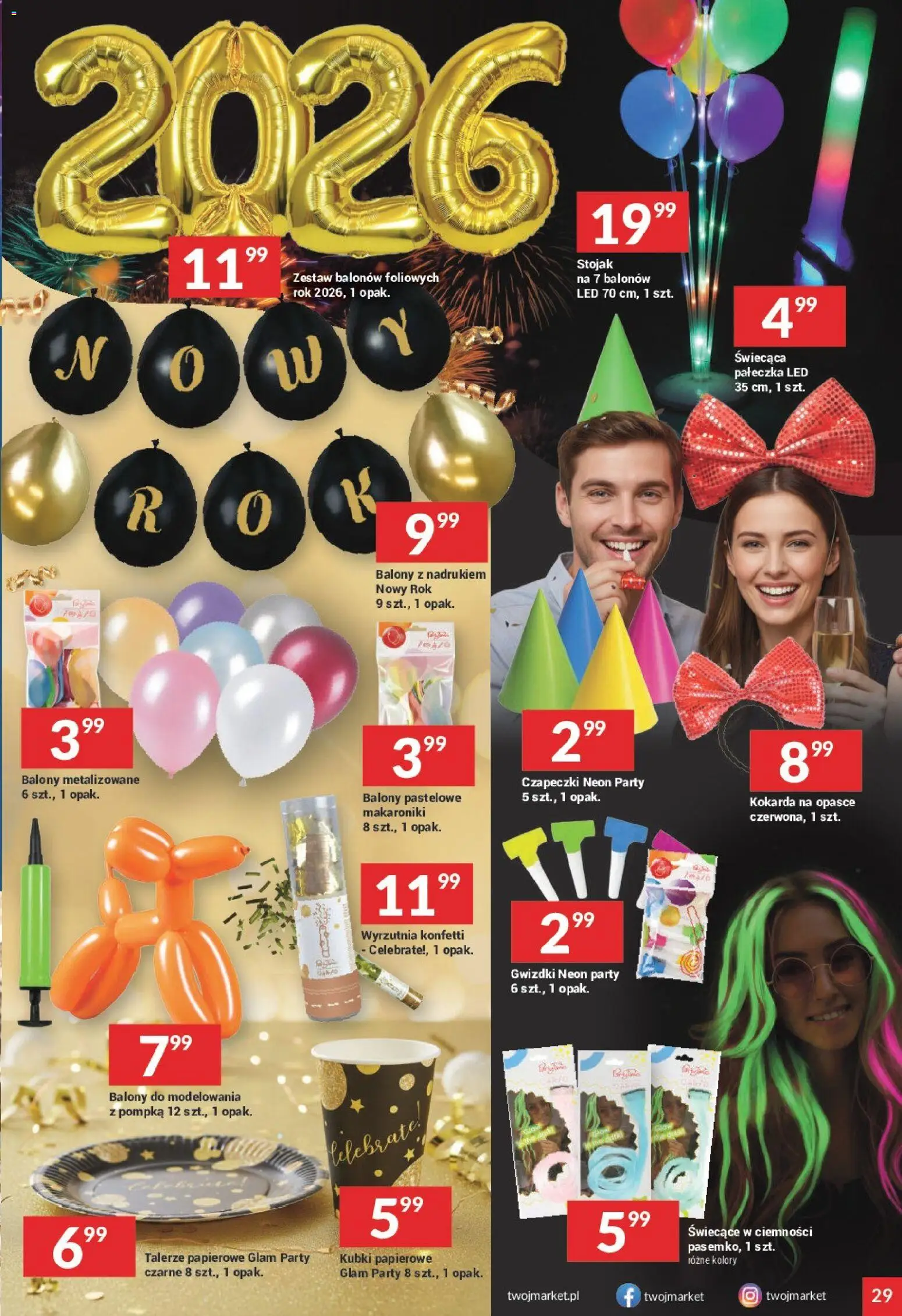 Twój Market Gazetka od 29.12.2025 | Strona: 29 | Produkty: Wyrzutnia, Talerze