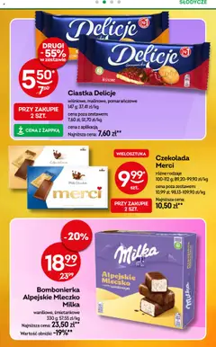 Żabka Gazetka od 30.07.2025 | Strona: 55 | Produkty: Słodycze, Bombonierka, Merci, Milka