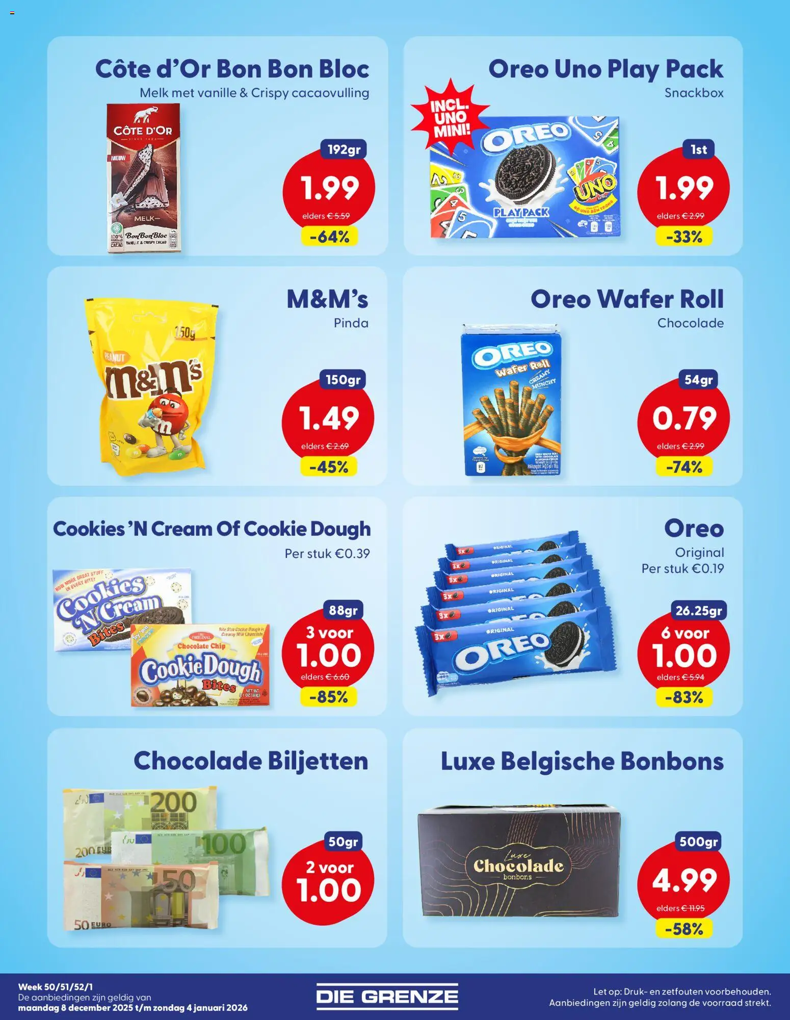 {H1} | Pagina: 3 | Producten: Chocolade, Fagyasztott gyümölcs, Pavilon, Oreo