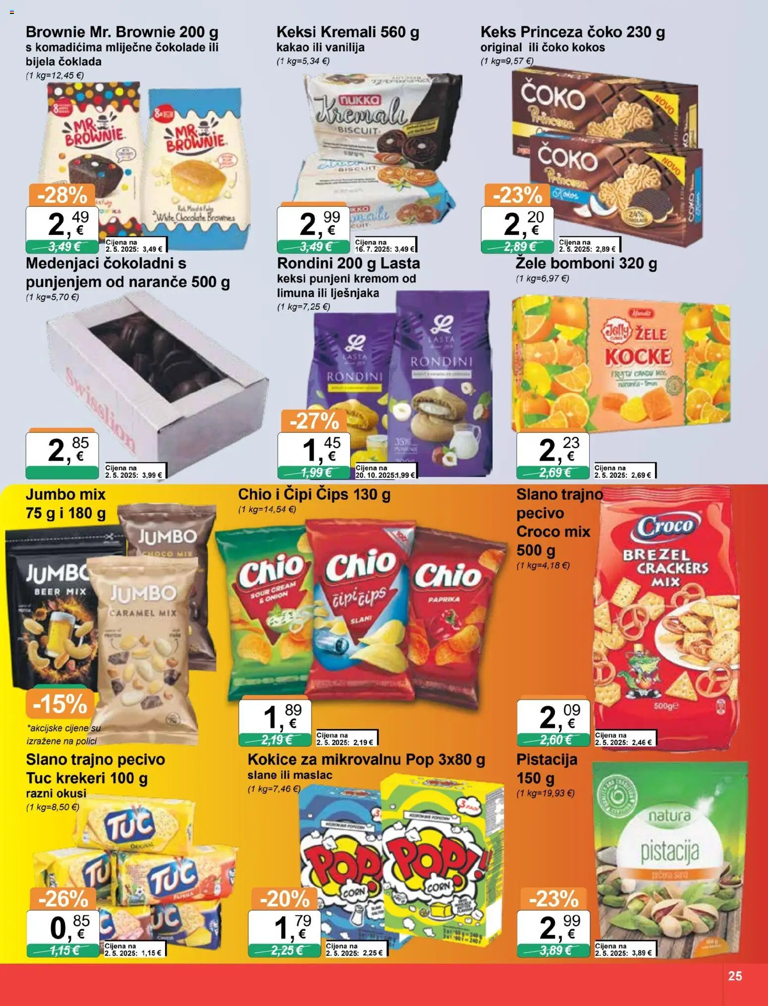 KTC katalog | vrijedi od 05.11.2025 | Stranica: 25 | Proizvodi: Naranče, Bomboni, Čips, Kokice