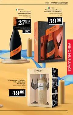 Pogląd oferty "POLOmarket Katalog - Alkoholi" - ważna od 14.11.2025 | Strona: 7 | Produkty: Mionetto prosecco, Wino, Prosecco