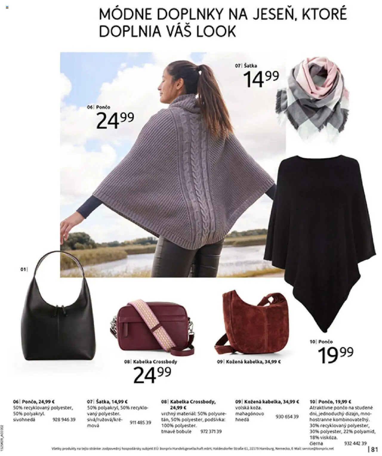 Nové Bonprix akcie – leták je platný od 23.09.2025 | Strana: 83 | Produkty: Kabelka, Šatka
