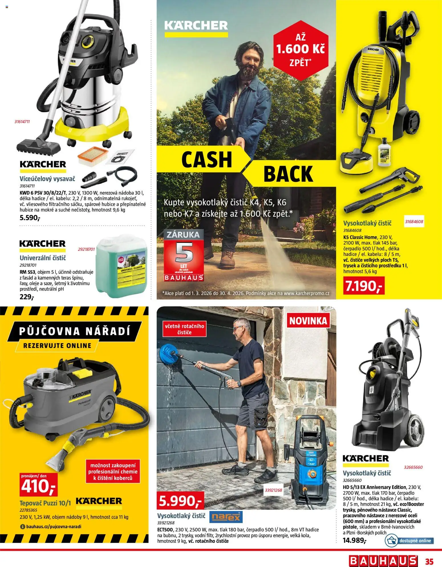 Bauhaus leták od 02.04.2026 | Strana: 35 | Produkty: Kärcher, Univerzální čistič, Nářadí, Čerpadlo