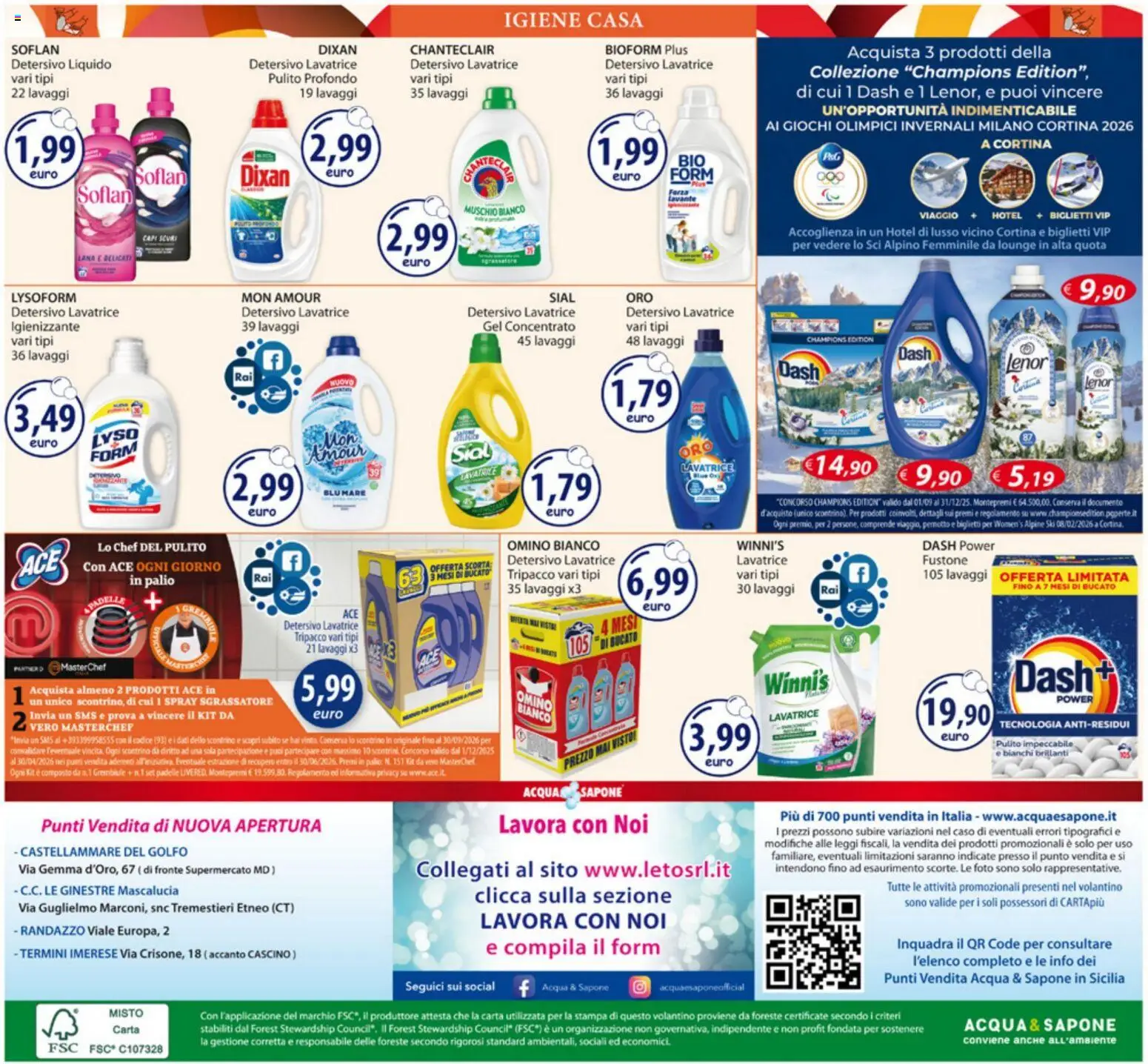 Volantino Acqua e Sapone del 15.12.2025 | Pagina: 20 | Prodotti: Sgrassatore, Acqua, Lavatrice, Grembiule