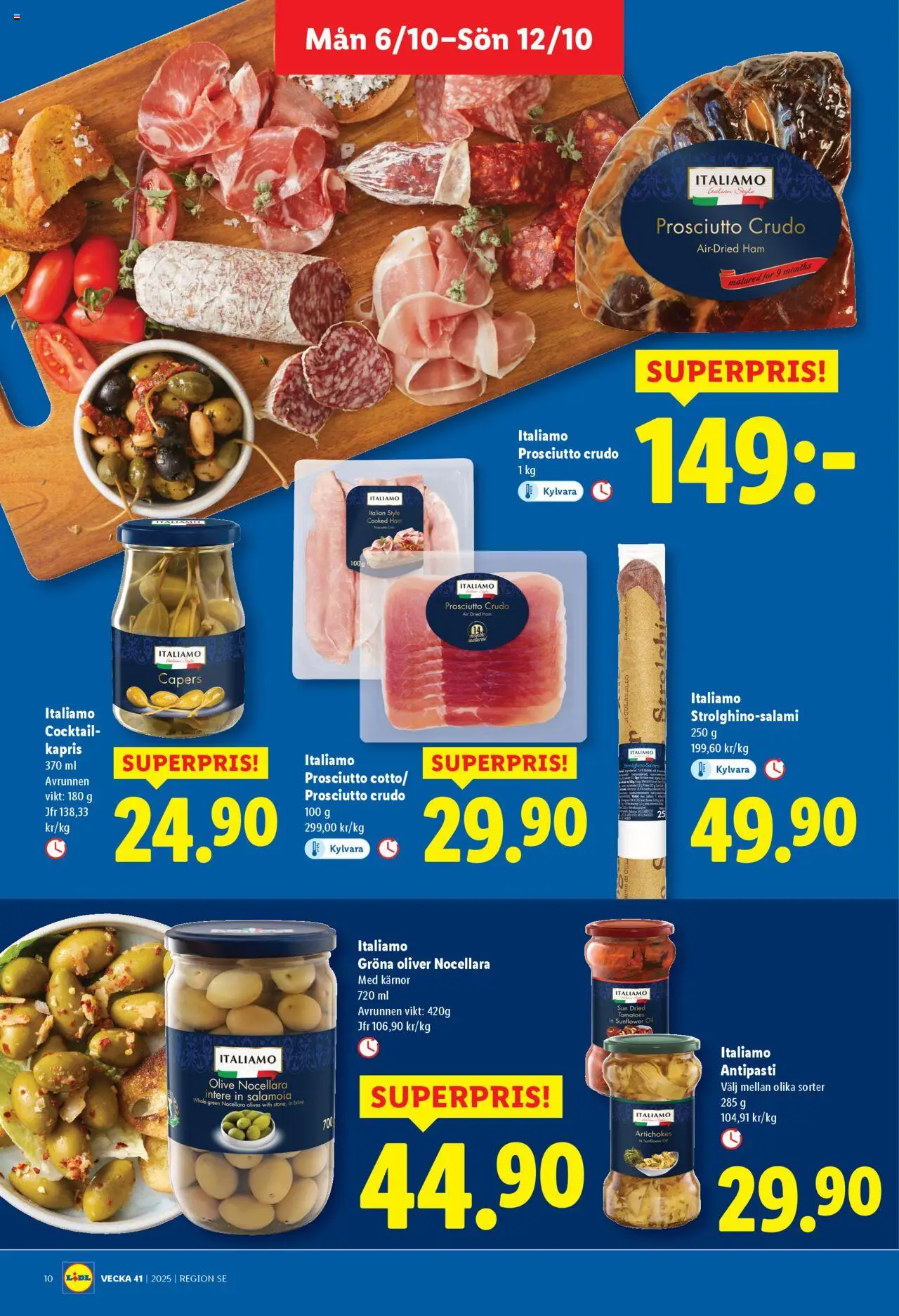 Lidl reklamblad aktuell från 06.10.2025 | Sida: 10 | Produkter: Oliver, Kapris