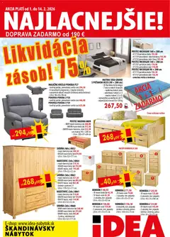 IDEA nábytok leták platný od 01.02.2026