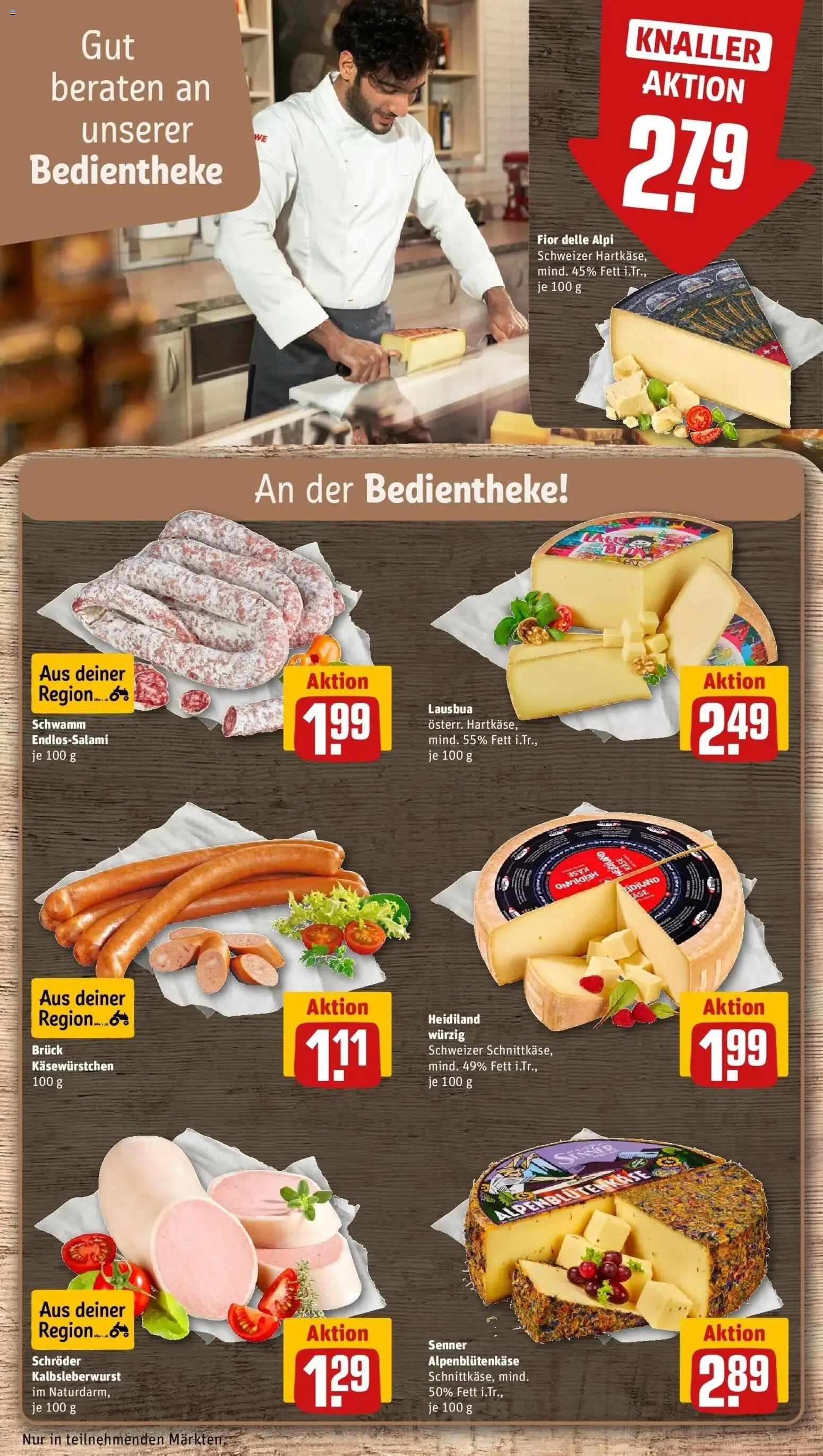 Rewe Prospekt Lebach	 – gültig ab 15.03.2026 | Seite: 13 | Produkte: Käse, Salami