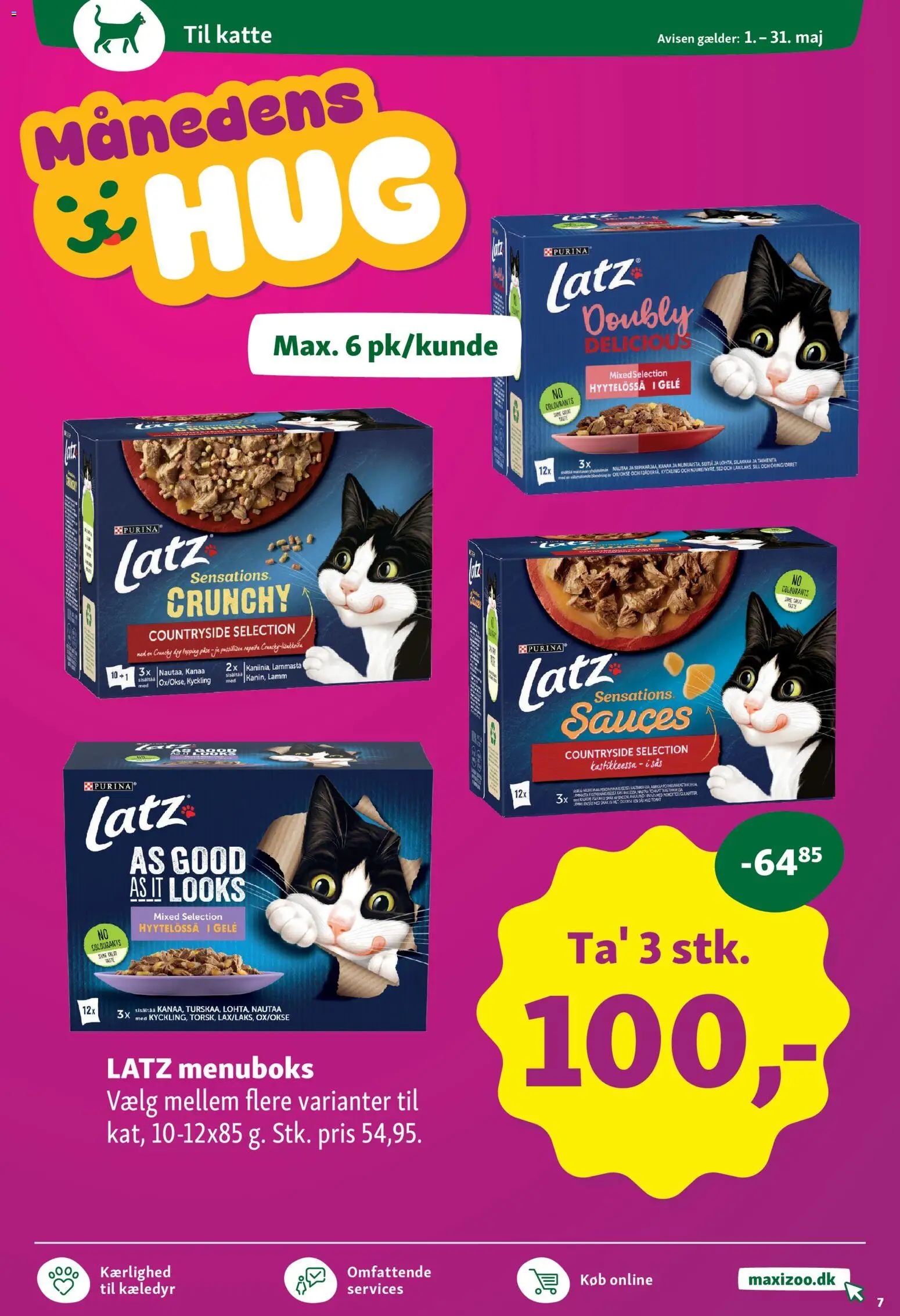 Maxi Zoo tilbudsavis – gyldig fra 01.05.2026 | Side: 7 | Produkter: Bacon, Måtte