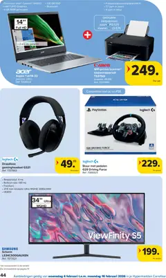 Carrefour folder week 6 - Voorbeeld van een folder van Carrefour, geldig van 04.02.2026 | Pagina: 44 | Producten: Pc, Playstation, Scherm, Bluetooth