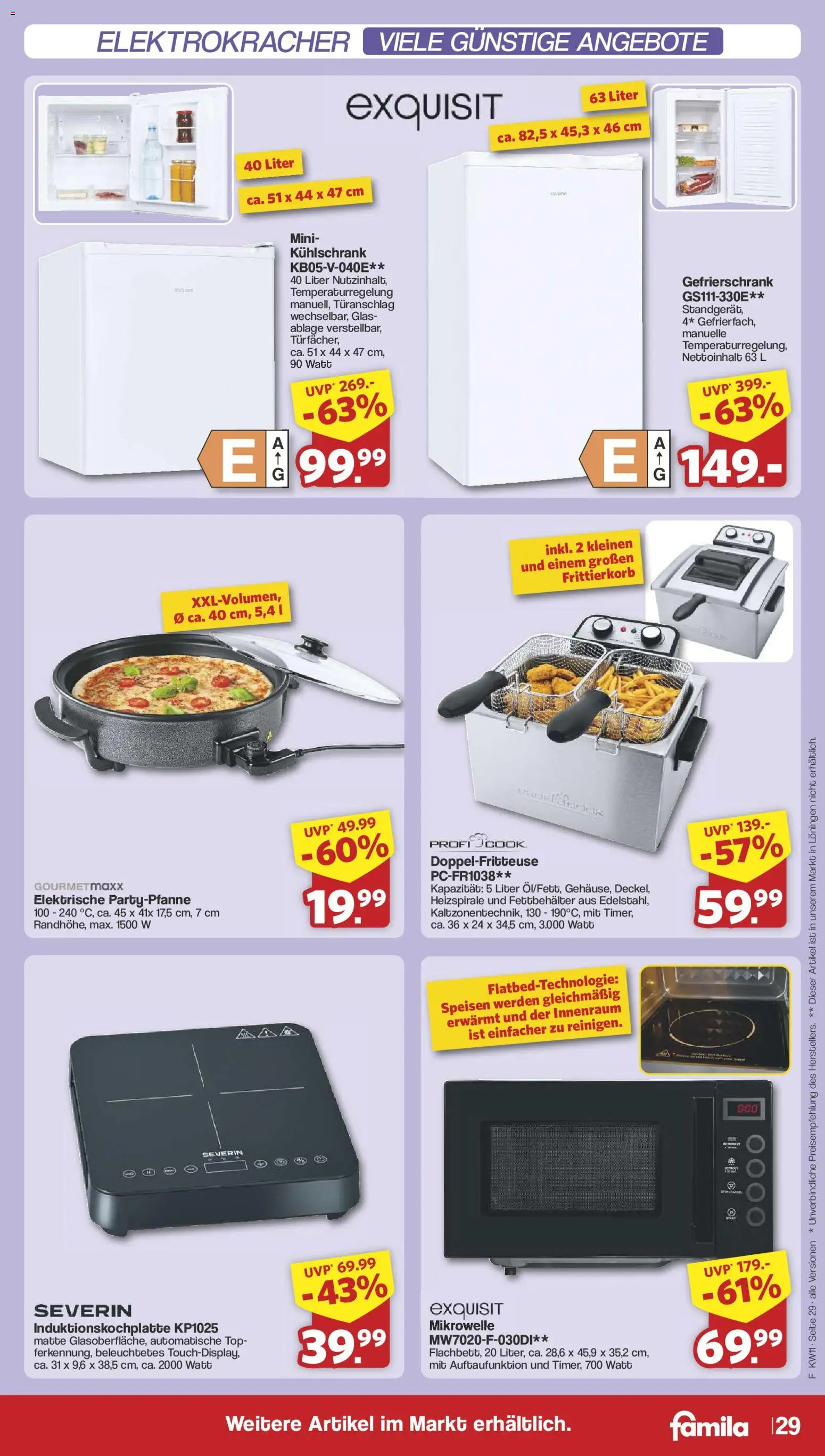 Famila Nordwest Prospekt 	 – gültig ab 09.03.2026 | Seite: 33 | Produkte: Top, Gefrierschrank, Mikrowelle, Kühlschrank