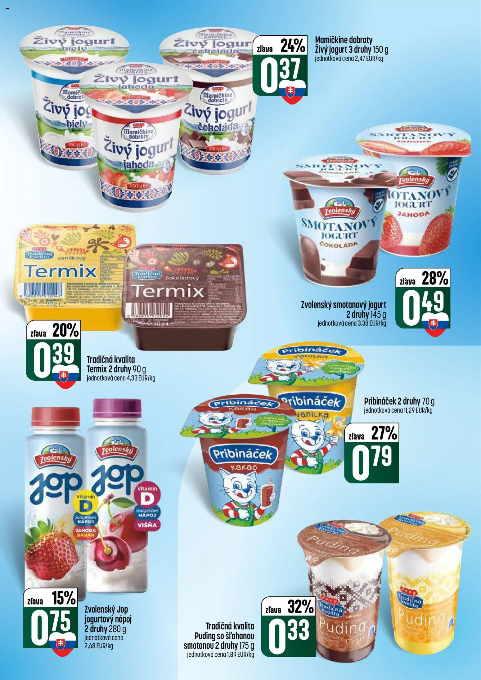 Nové COOP Jednota akcie – leták je platný od 05.03.2026 | Strana: 21 | Produkty: Jogurt, Puding, Čokoláda, Kakao