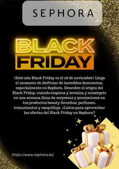 Vista previa Sephora Black Friday aviso válido desde el 30.10.2025