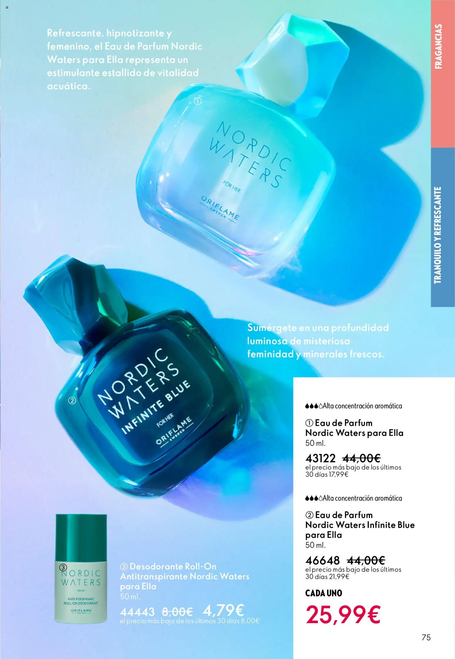 Oriflame - Catálogo Campaña 1 │ válido desde el 31.12.2025 | Página: 75 | Productos: Desodorante, Antitranspirante, Eau de parfum