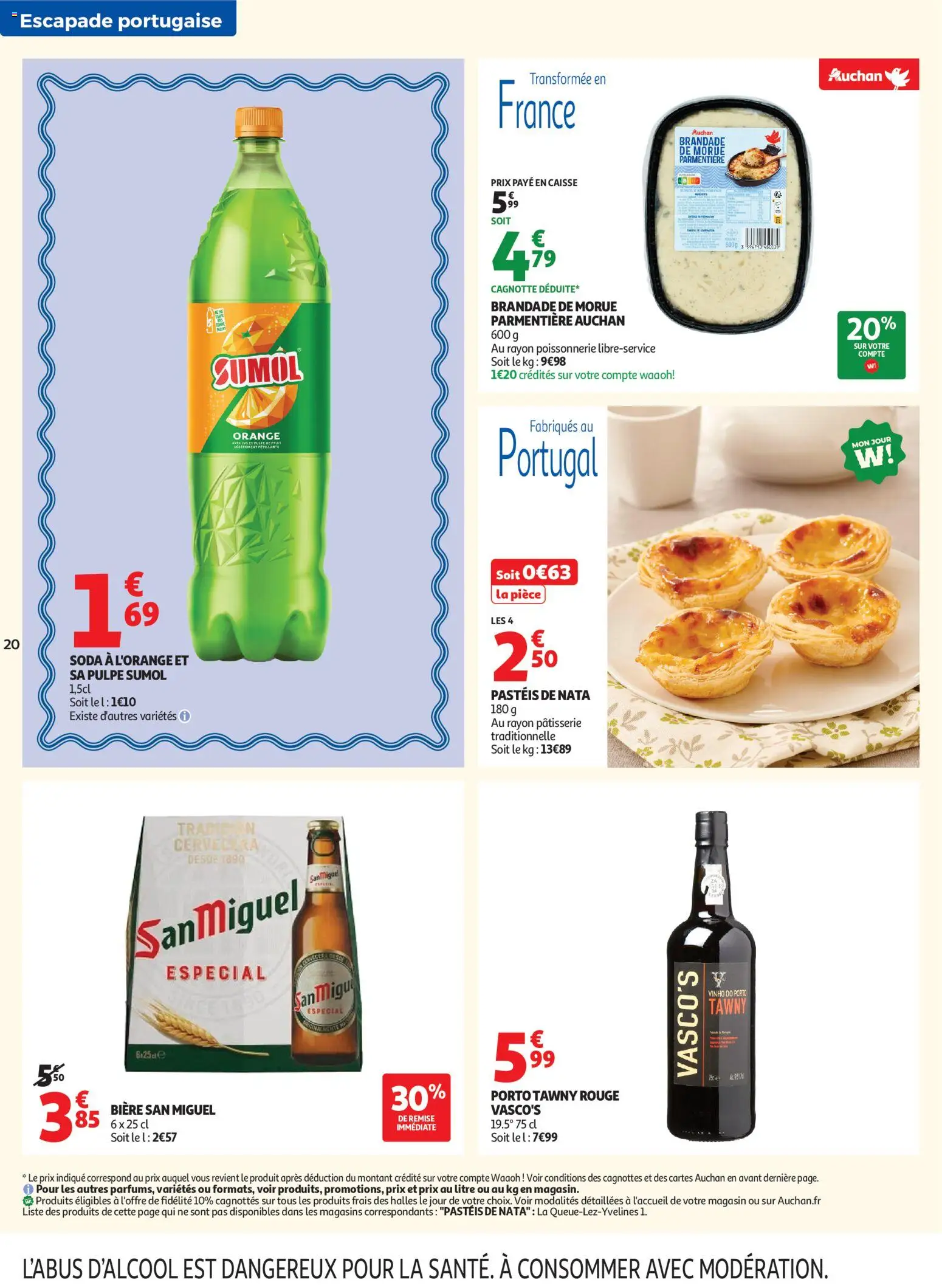 {H1} | Page: 20 | Produits: Poissonnerie, Morue, Jus, Bière