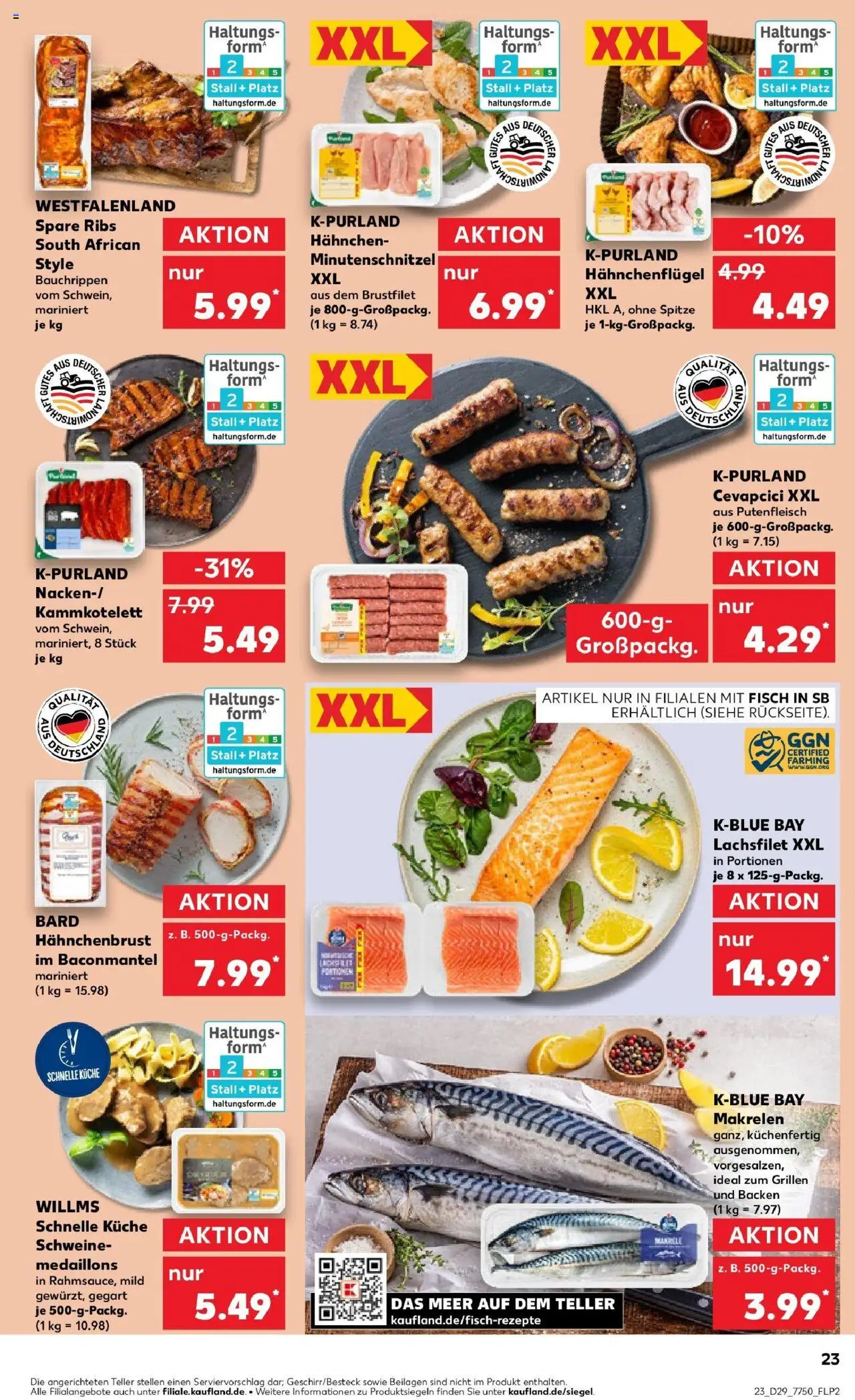 Kaufland prospekt Hermeskeil	 - gültig ab dem 21.07.2025 | Seite: 36 | Produkte: Hahnchen, Küche, Fisch, Hahnchenbrust