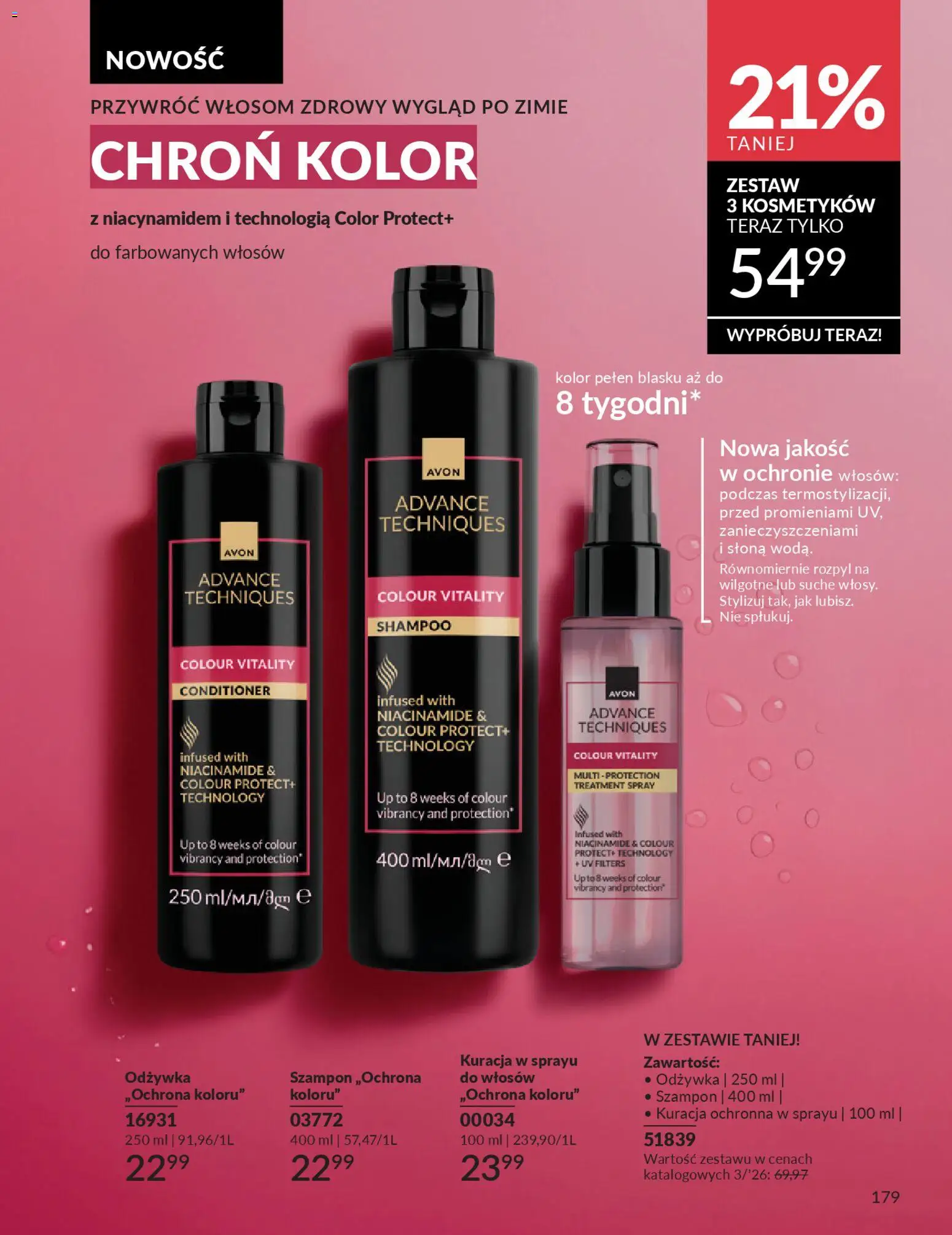 Avon Katalog 3 2026 od 01.03.2026 | Strona: 179 | Produkty: Szampon, Odżywka