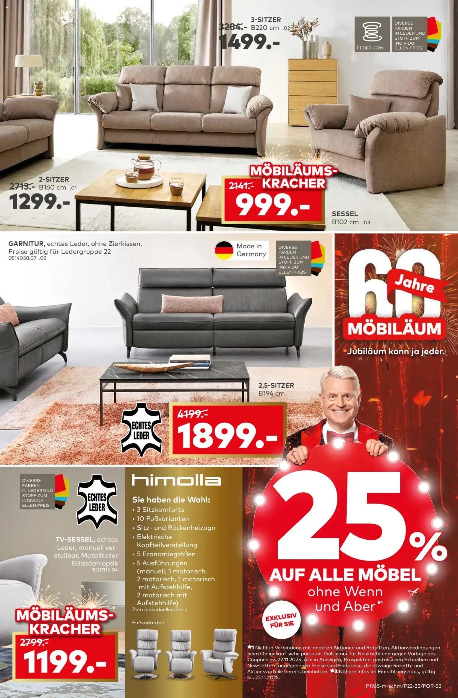 Porta! Jetzt Möbeltrends entdecken und 25% Möbiläumsrabatt auf ALLE Möbel sichern - Aachen – gültig ab 10.11.2025 | Seite: 7 | Produkte: Sessel