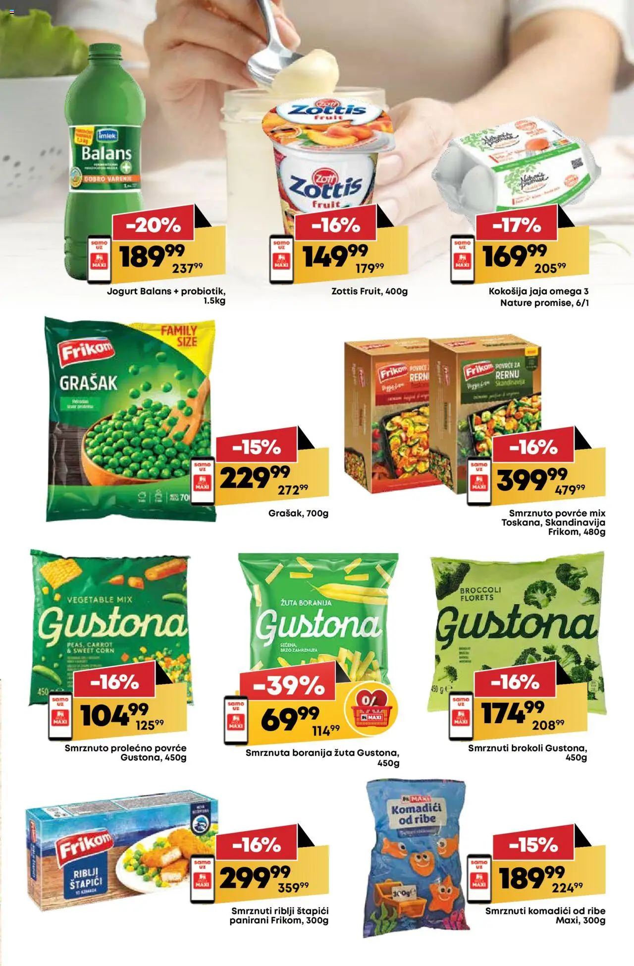 Maxi katalog - važi od 03.07.2025 | Strana: 17 | Proizvode: Boranija, Grašak, Riblji štapići, Jaja