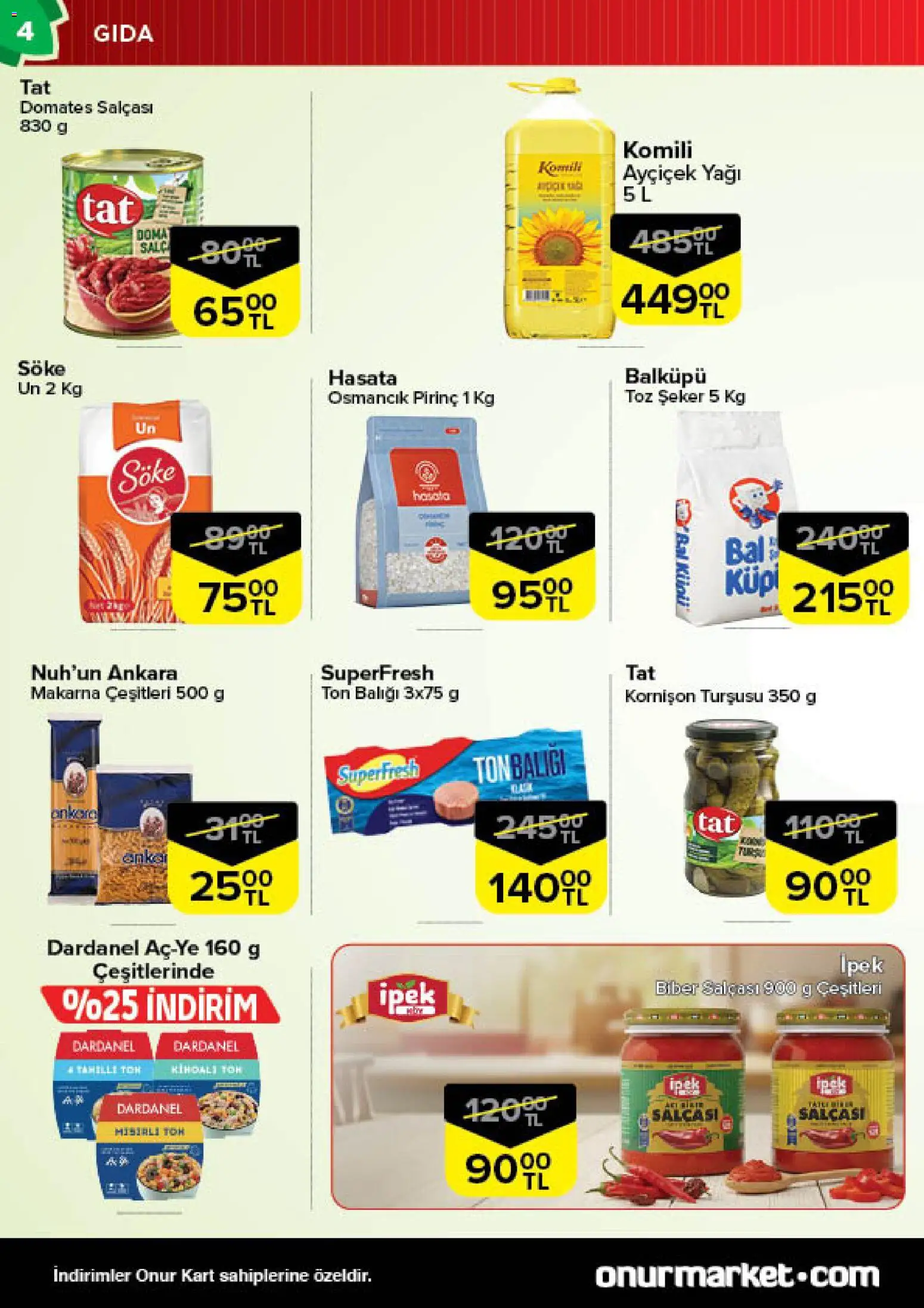 Onur Market - Broşür - 04.12.2025 tarihinden itibaren geçerlidir | Sayfa: 4