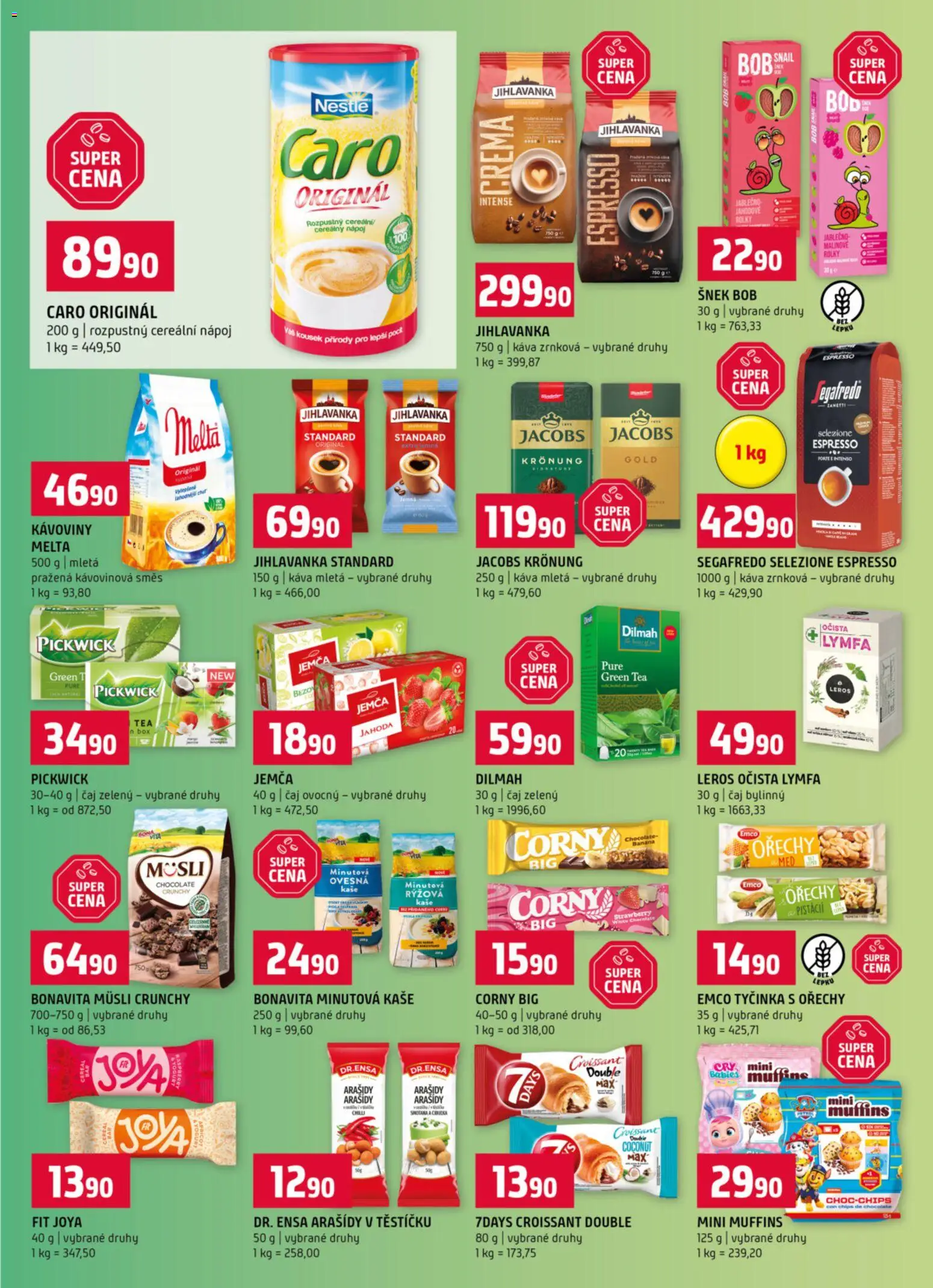 Terno leták od 08.04.2026 | Strana: 9 | Produkty: Ořechy, Ovesná kaše, Müsli, Caro