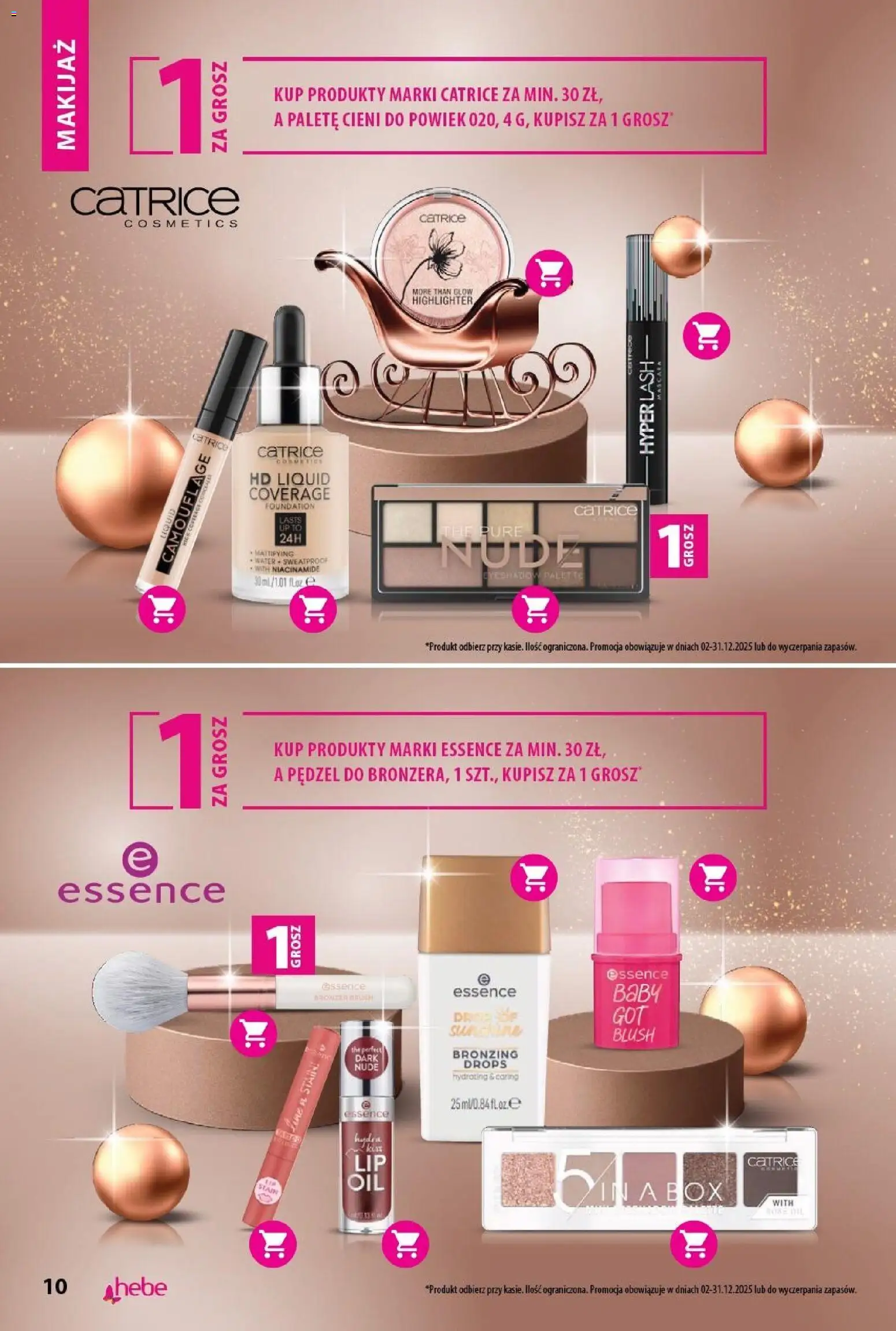 Hebe Gazetka - Katalog od 02.12.2025 | Strona: 10 | Produkty: Pędzel, Makijaż, Bronzer