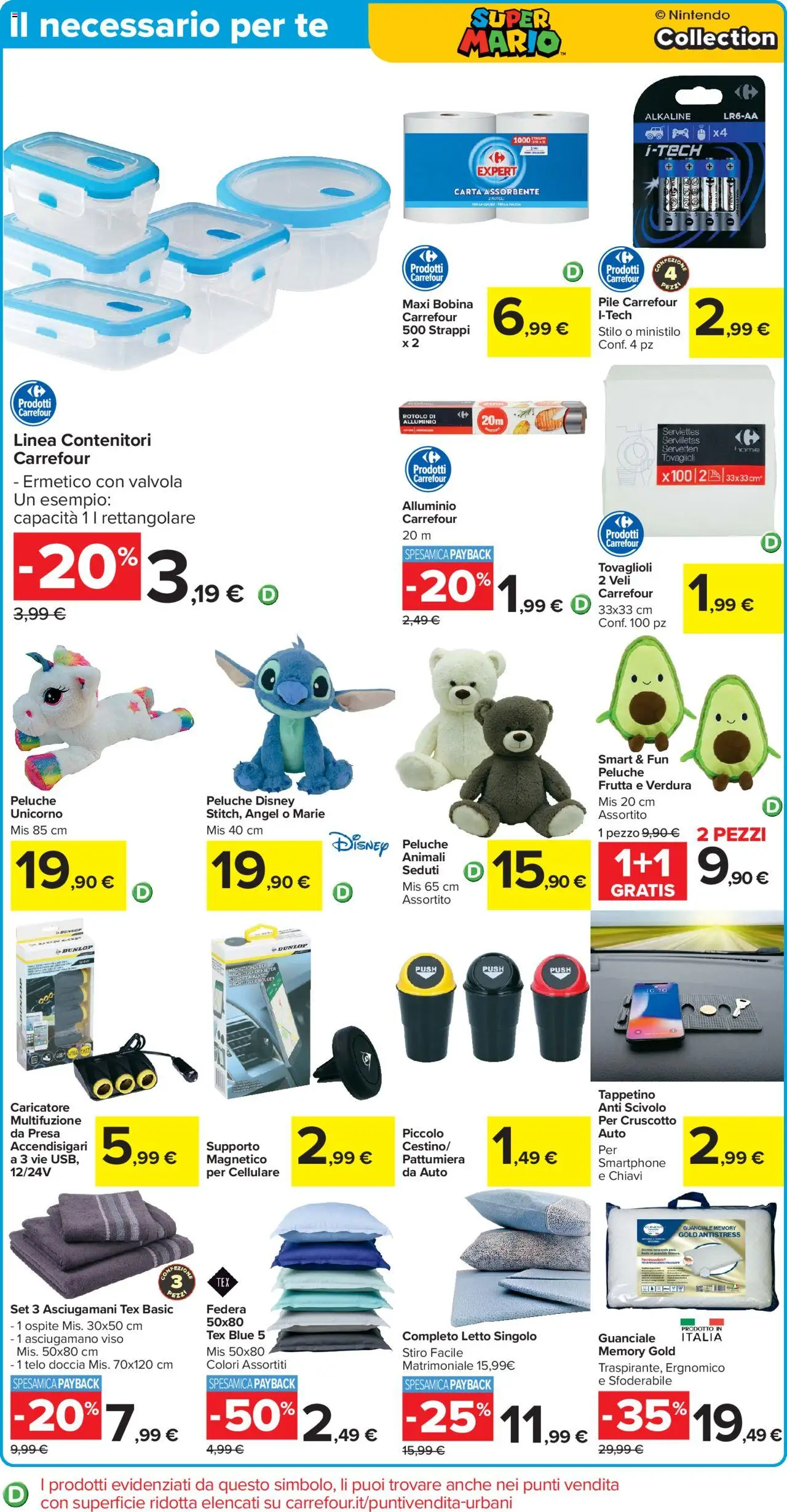 Volantino Carrefour del 10.10.2025 | Pagina: 18 | Prodotti: Pile, Smartphone, Doccia, Federa