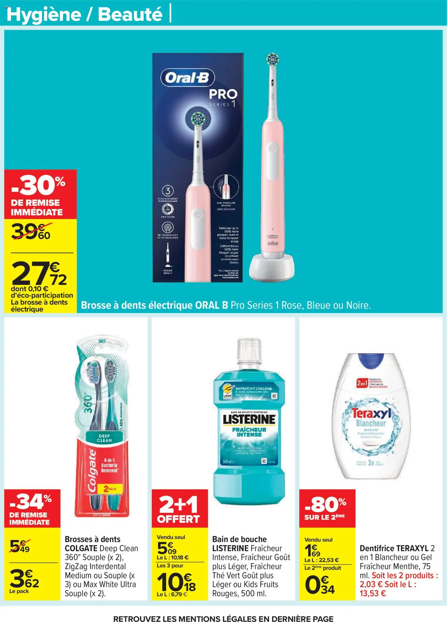 {H1} | Page: 53 | Produits: Brosse à dents électrique, Dentifrice, Brosse à dents, Bain de bouche