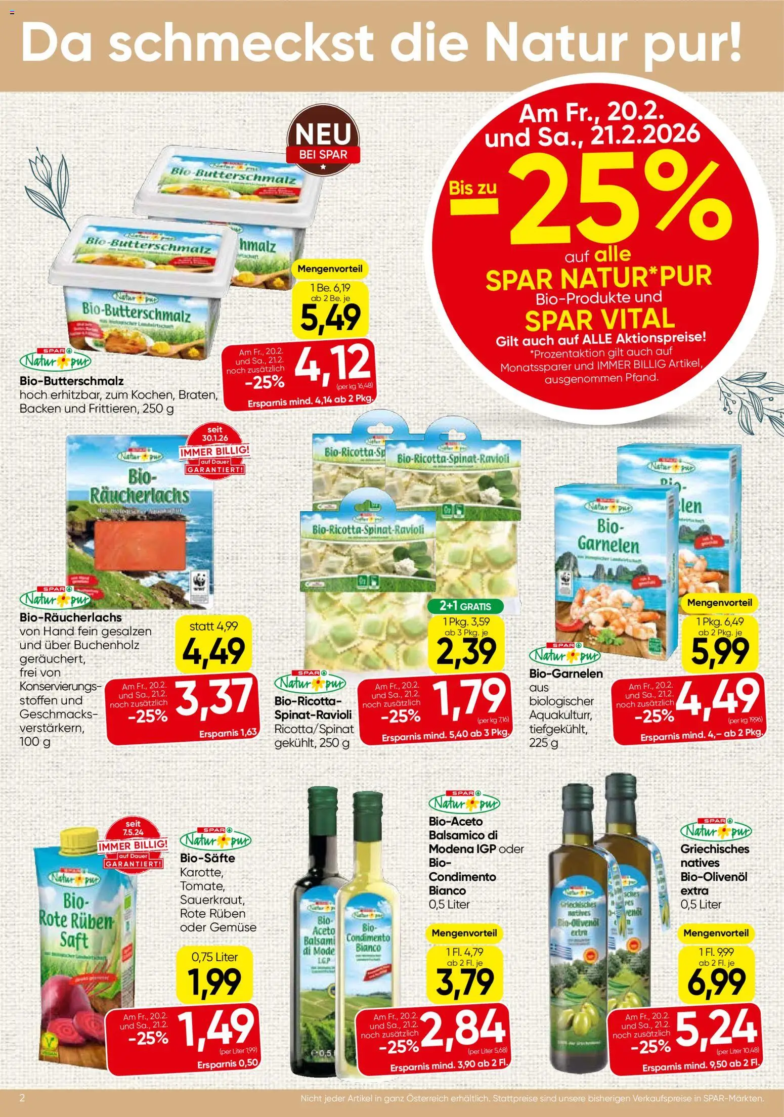 Spar Flugblatt - Steiermark gültig ab 19.02.2026 | Seite: 2 | Produkte: Karotte, Gemüse, Saft