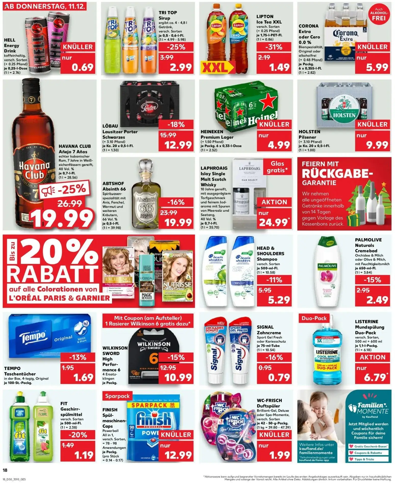 Kaufland prospekt Delitzsch	 – gültig ab 11.12.2025 | Seite: 18 | Produkte: Head & shoulders, Holsten, Finish, Apple