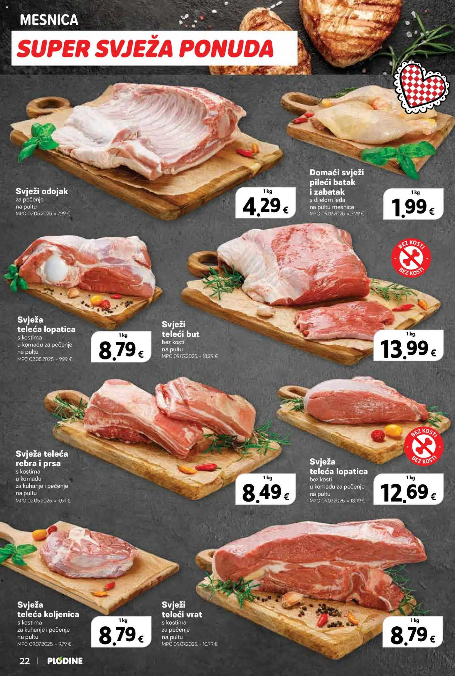 Plodine katalog | vrijedi od 04.03.2026 | Stranica: 22 | Proizvodi: Odojak, Lopatica