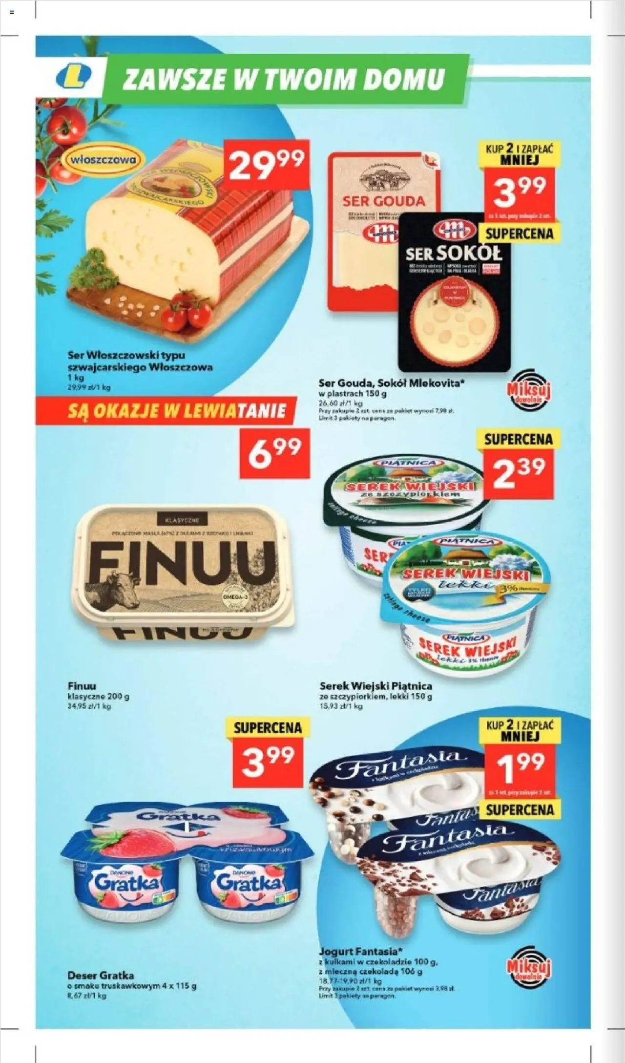 Lewiatan gazetka - Katowice od 23.10.2025 | Strona: 4 | Produkty: Serek, Jogurt, Czekolada, Ser gouda