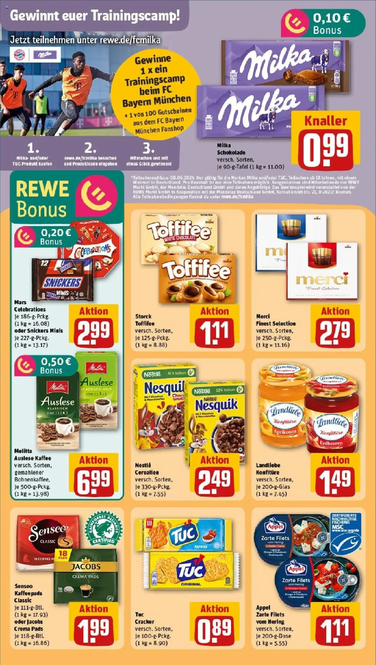 Rewe prospekt Nürnberg	 - gültig ab dem 01.06.2025 | Seite: 21 | Produkte: Senseo, Snickers, Paprika, Toffifee