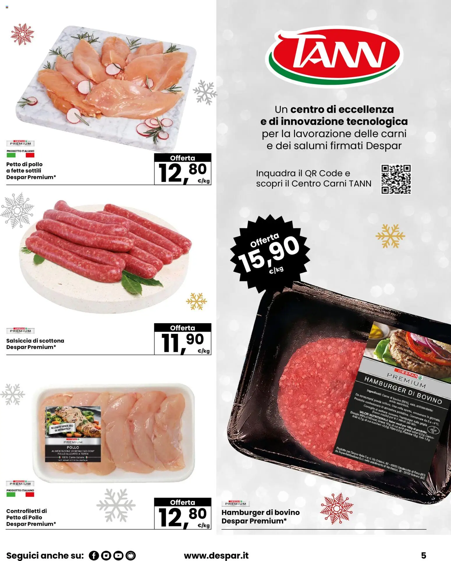 Volantino Despar del 04.12.2025 | Pagina: 5 | Prodotti: Petto di Pollo, Sale, Salsiccia, Griglia